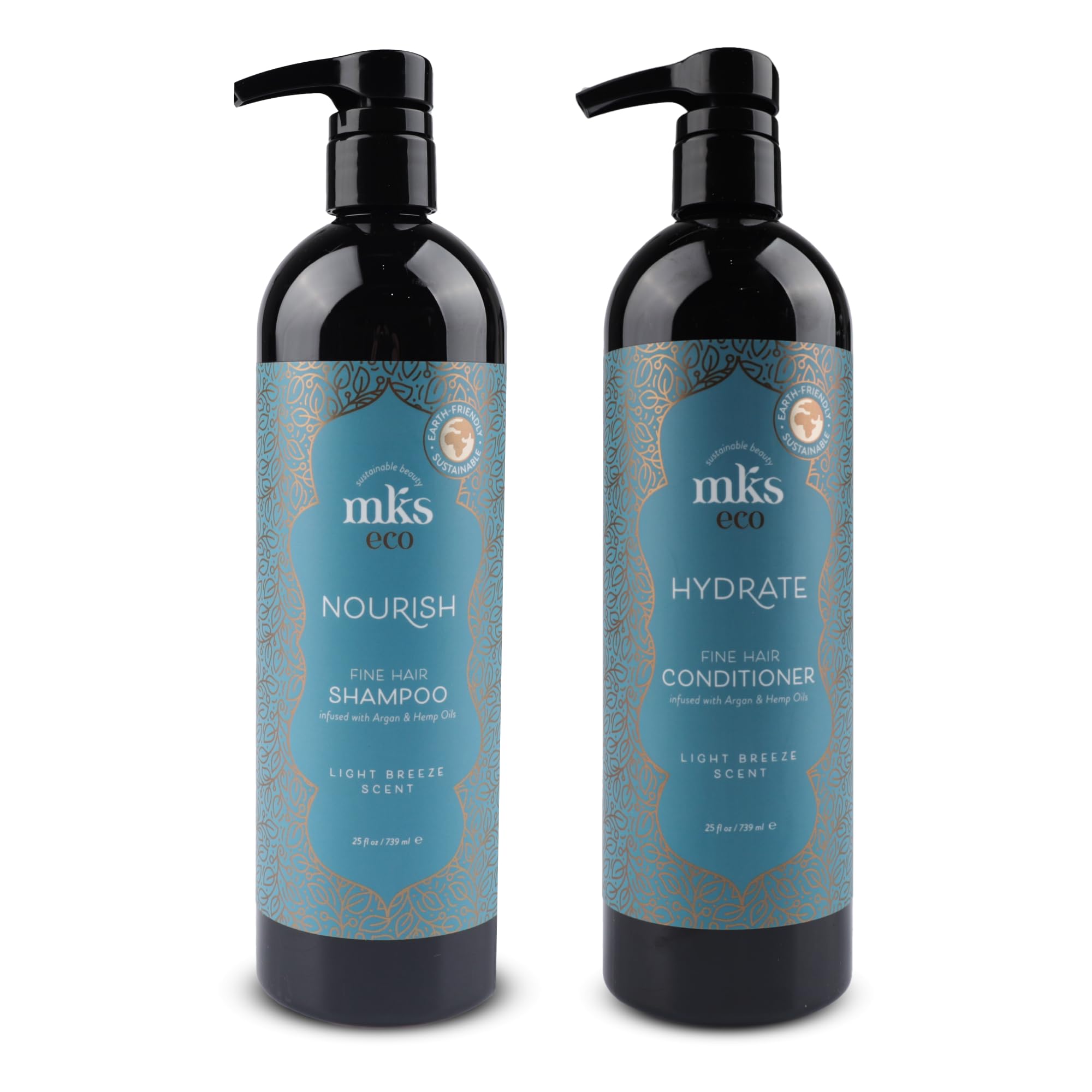 Set De Champú Y Acondicionador Earthly Body Mks Eco Nourish - Venta Internacional.