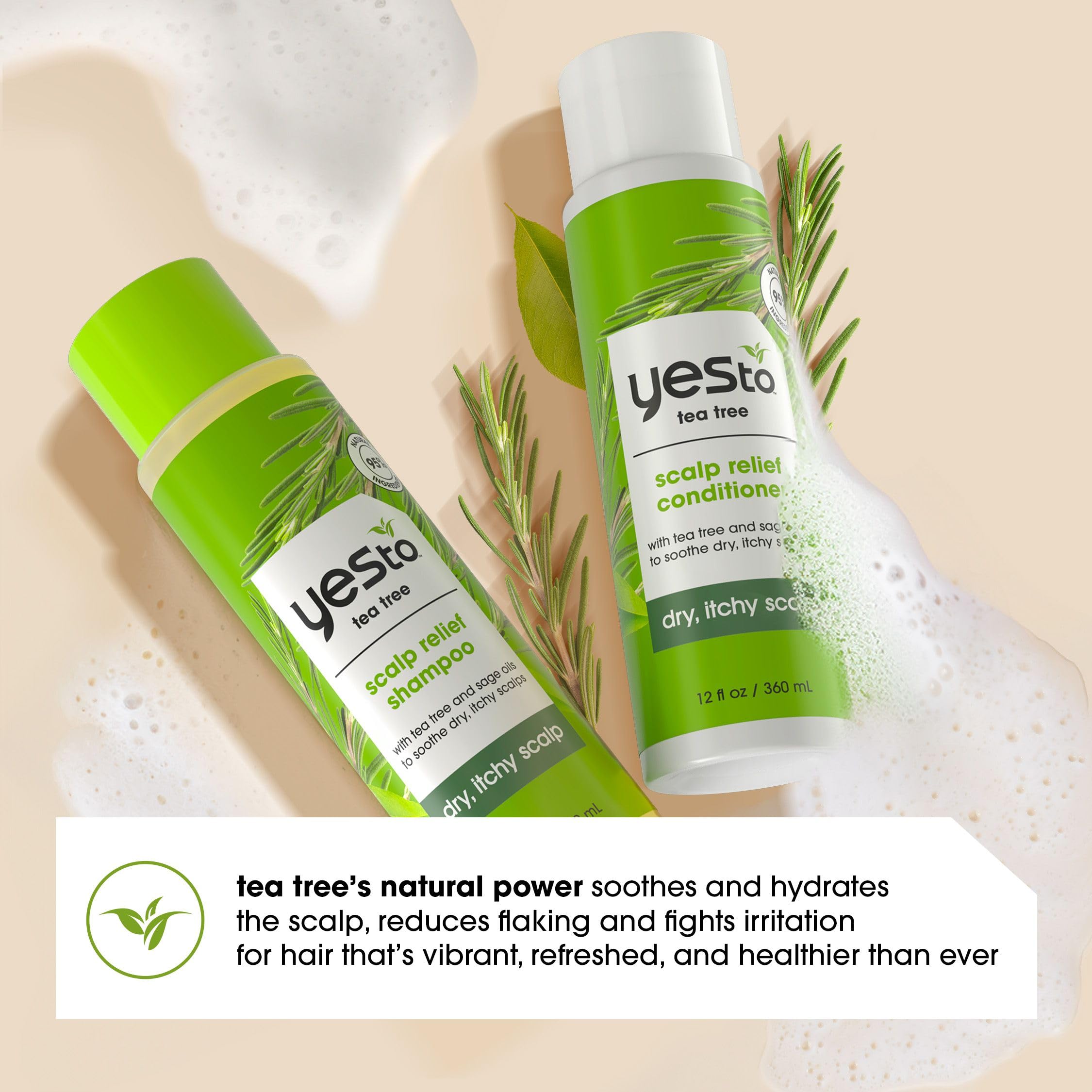 Foto 4 | Champú Y Acondicionador Yes To Tea Tree & Sage Oil 355 Ml - Venta Internacional.