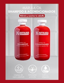 Foto 2 | Set Capilar Kamusa Shampoo Acondicionador Y Aceite Para El Cabello