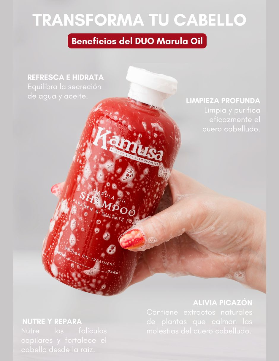 Foto 6 pulgar | Set Capilar Kamusa Shampoo  Acondicionador Y Aceite Para El Cabello