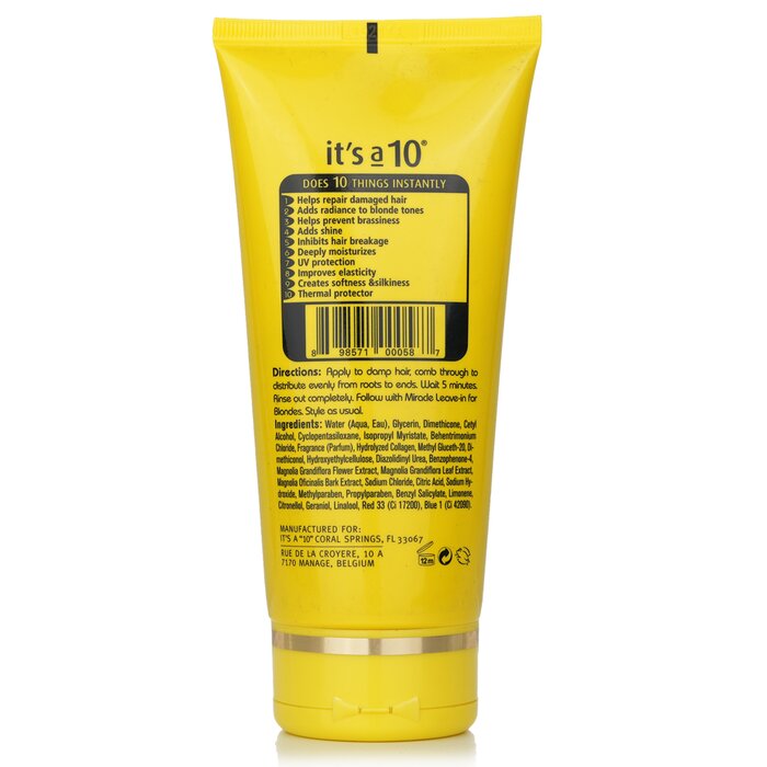 Foto 5 pulgar | Hair Repair It's A 10 Ten Five Minute For Blondes 150 Ml - Venta Internacional.