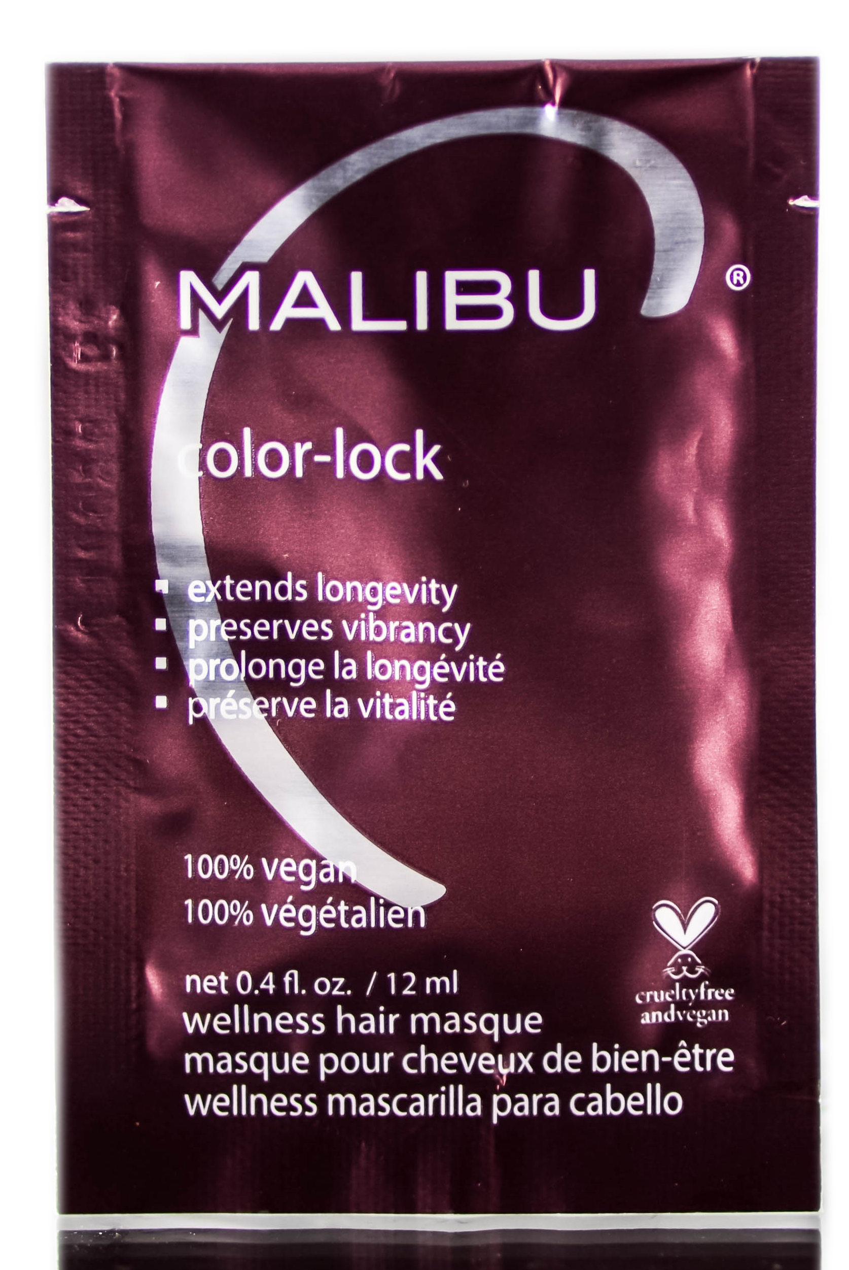 Paquete De Mascarillas Para El Cabello Malibu C Color Lock Wellness, 12 Unidades - Venta Internacional.