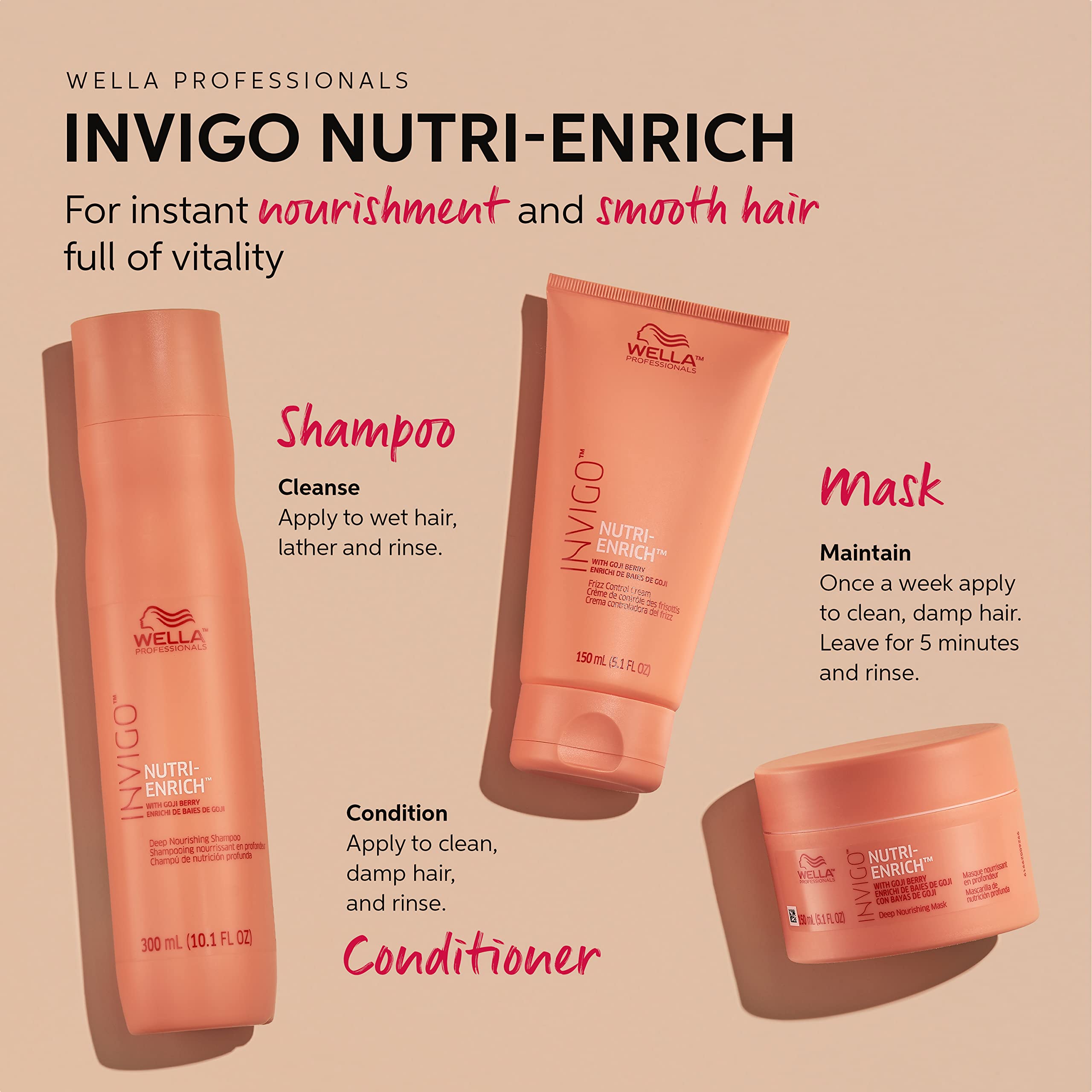 Foto 7 pulgar | Mascarilla Capilar Wella Professionals Invigo Nutri-enrich 500 Ml - Venta Internacional