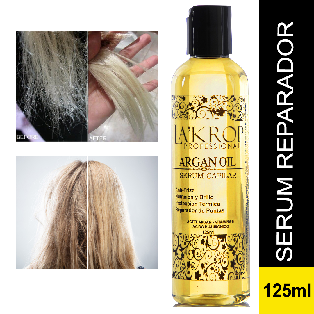 Foto 4 pulgar | Serum Capilar Lakrop Argan Oil / Anti Frizz Termoprotector Aceite Capilar 125ml 4.3 Fl Oz