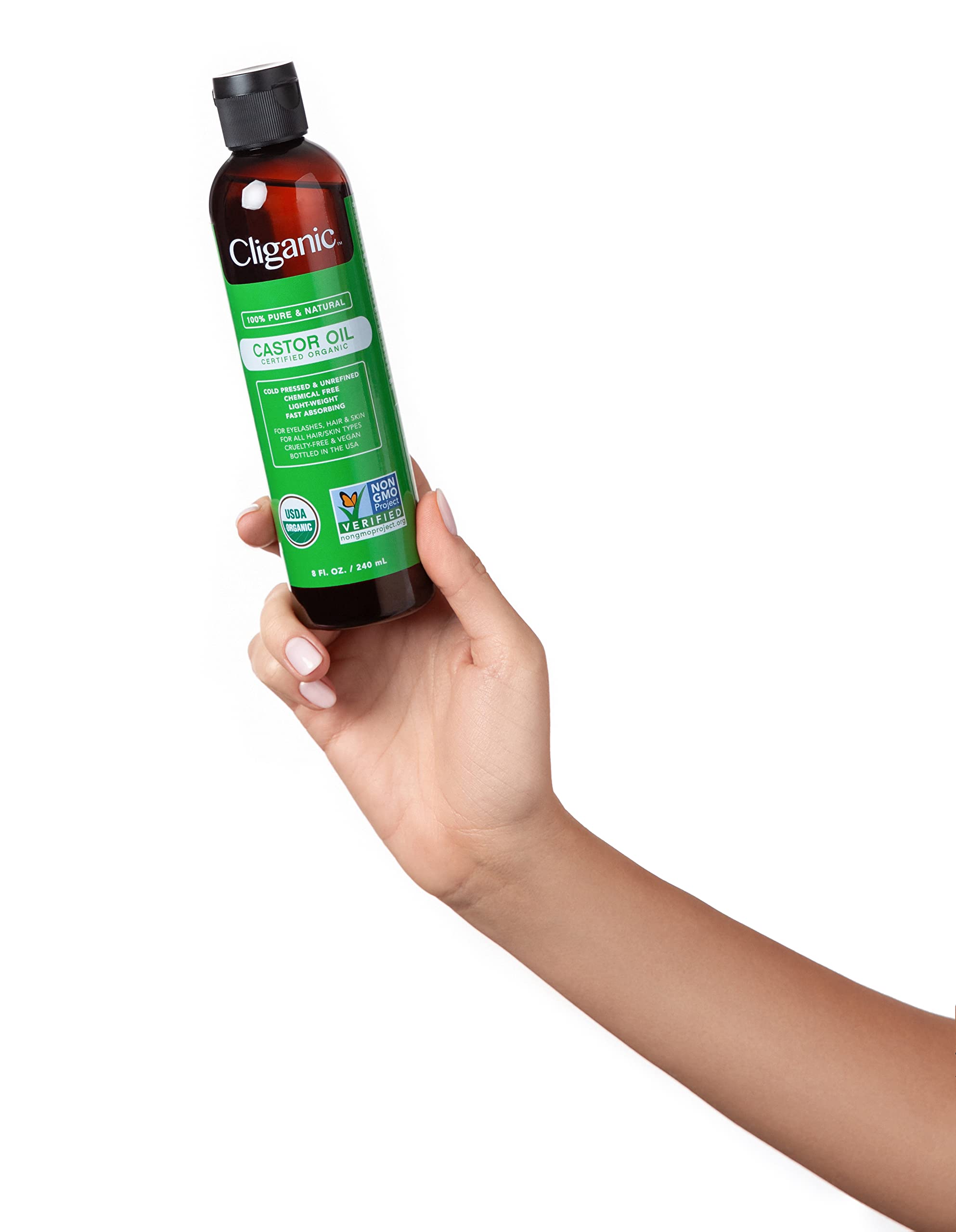 Foto 7 pulgar | Aceite De Ricino Cliganic 100% Orgánico, 240 Ml, Con Kit De Pestañas - Venta Internacional.