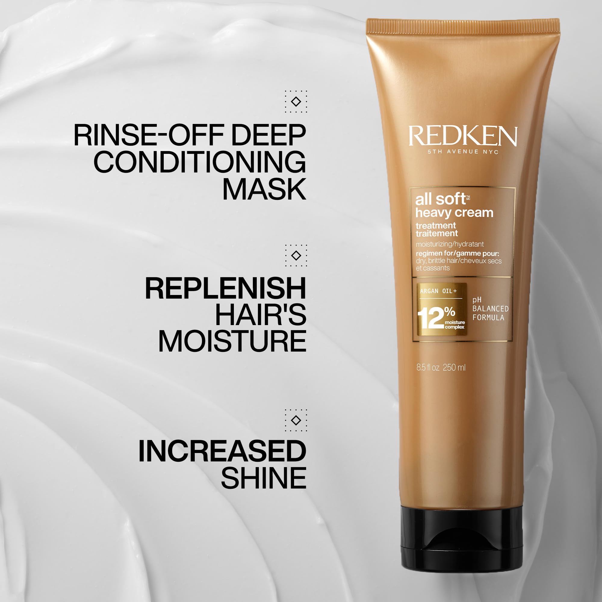 Foto 2 | Mascarilla De Tratamiento Redken All Soft Heavy Cream 250 Ml Para Cabello Seco - Venta Internacional.