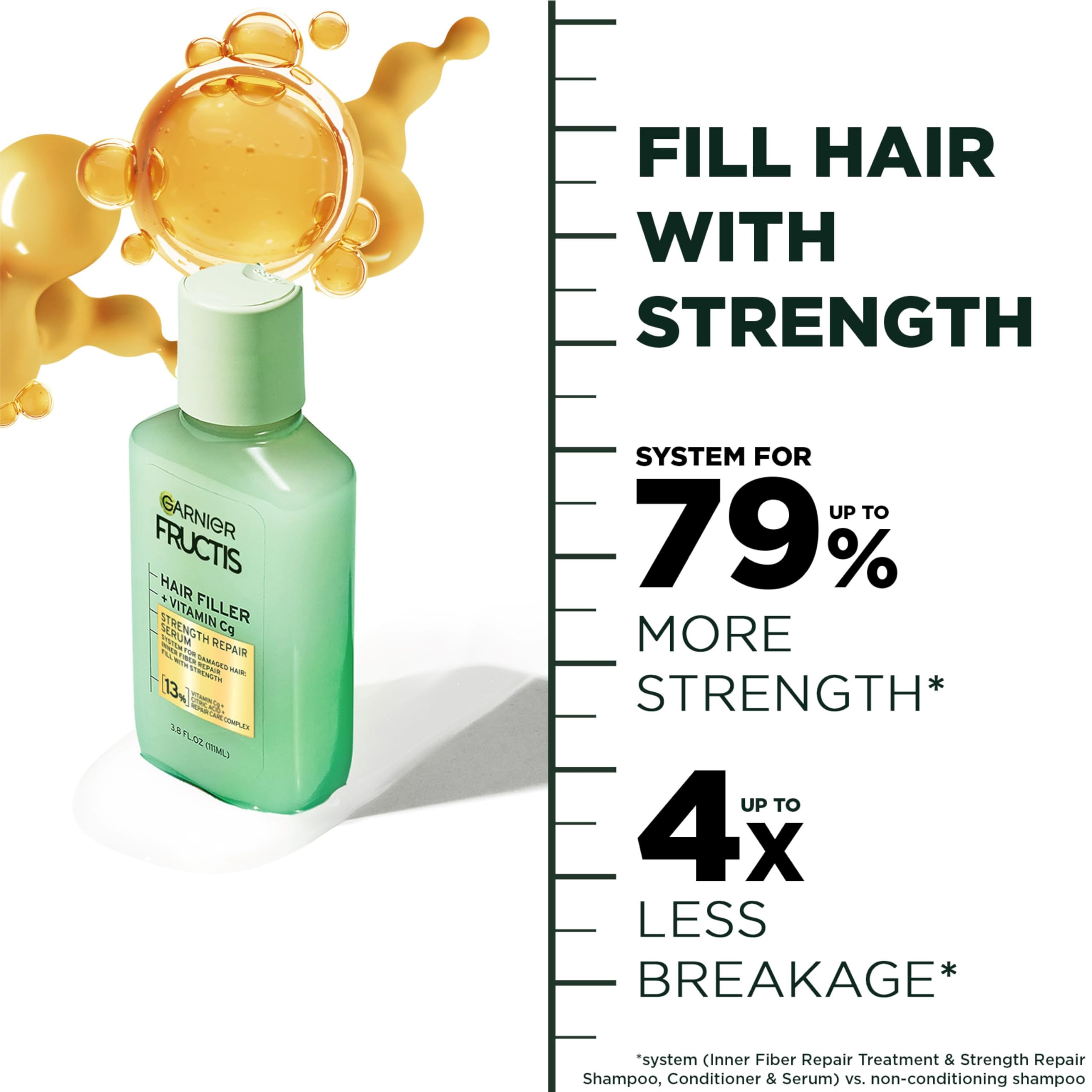 Foto 4 pulgar | Tratamiento Capilar Garnier Fructis Hair Filler Strength Repair - Venta Internacional.