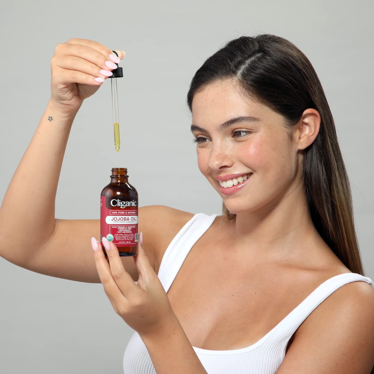 Foto 2 | Aceite De Jojoba Cliganic 100% Orgánico Puro, 120 Ml, Para Rostro Y Cabello - Venta Internacional.