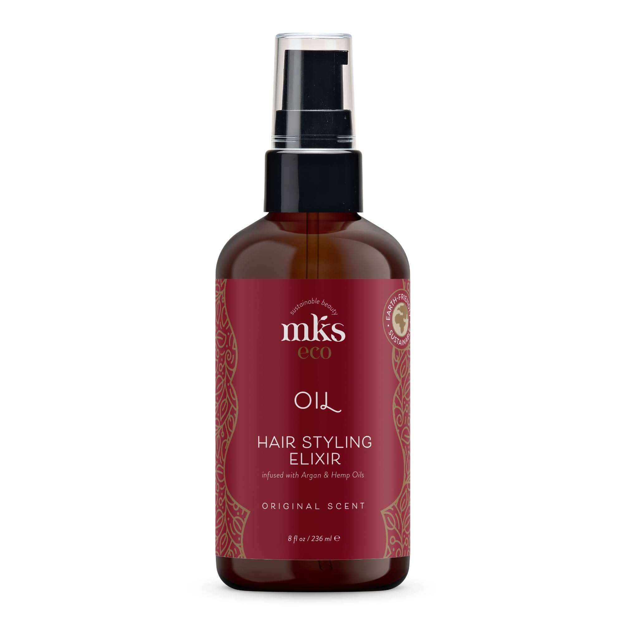 Elixir Earthly Body Mks Eco Oil Para Peinar El Cabello, 240 Ml, Vegano - Venta Internacional.