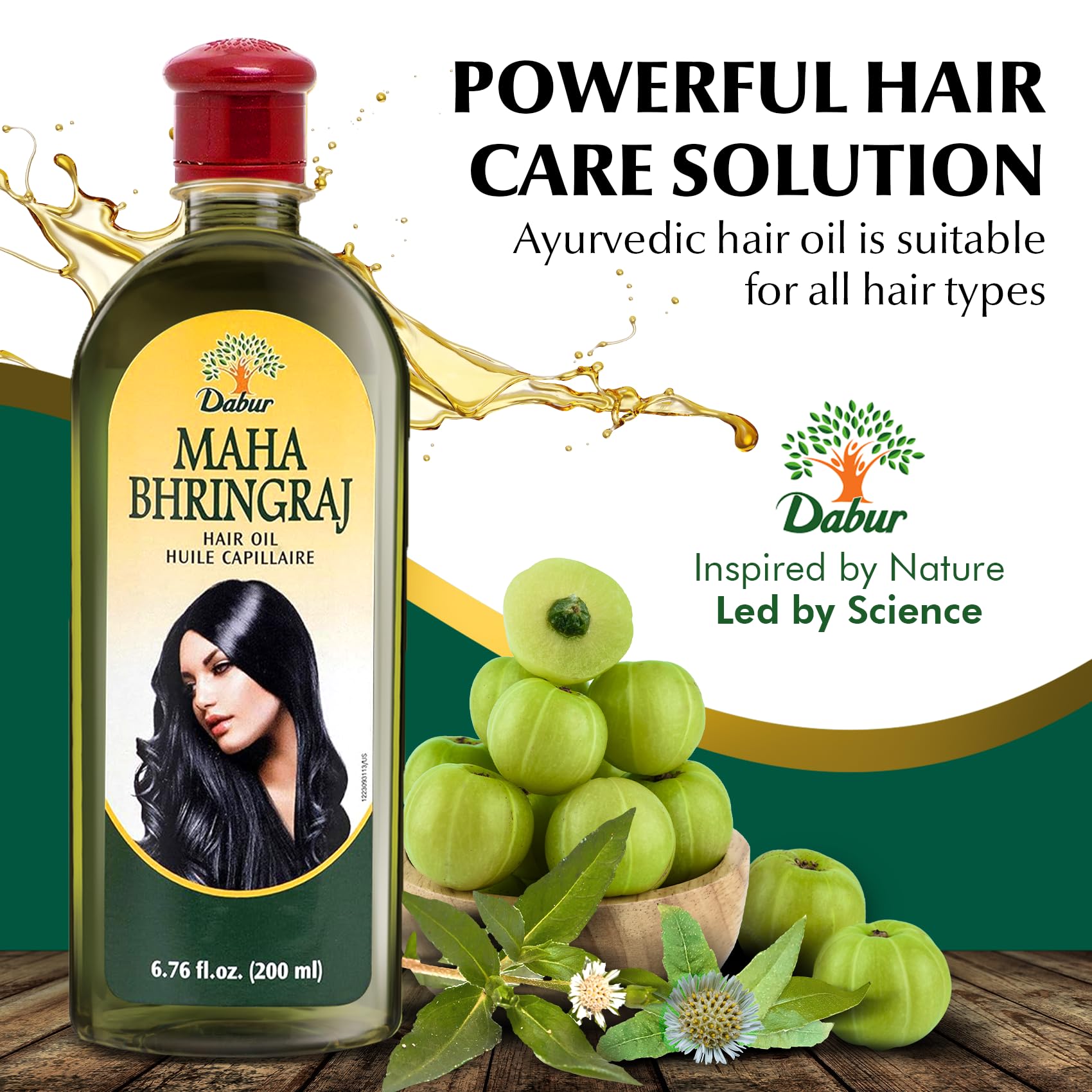 Foto 3 pulgar | Aceite Capilar Dabur Maha Bhringaj Herbal Ayurveda 200 Ml - Venta Internacional.