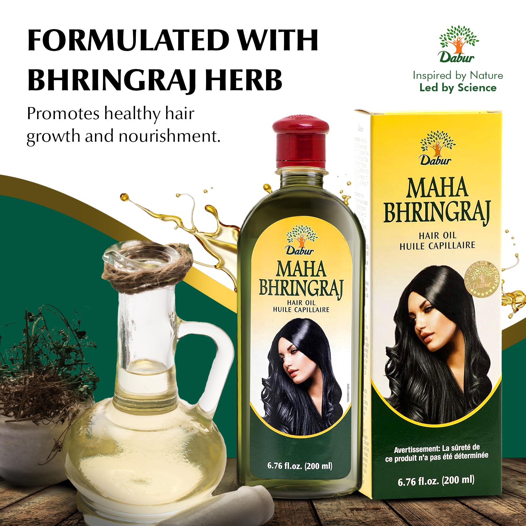 Foto 4 pulgar | Aceite Capilar Dabur Maha Bhringaj Herbal Ayurveda 200 Ml - Venta Internacional.