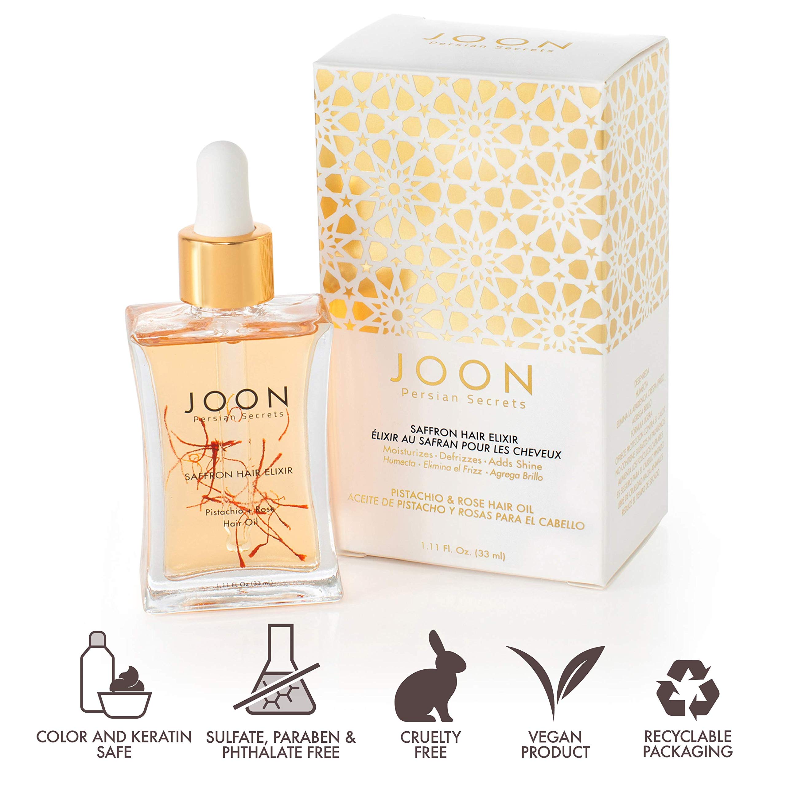 Foto 5 pulgar | Aceite Capilar Joon Saffron Hair Elixir Pistachio + Rose 30 Ml - Venta Internacional.