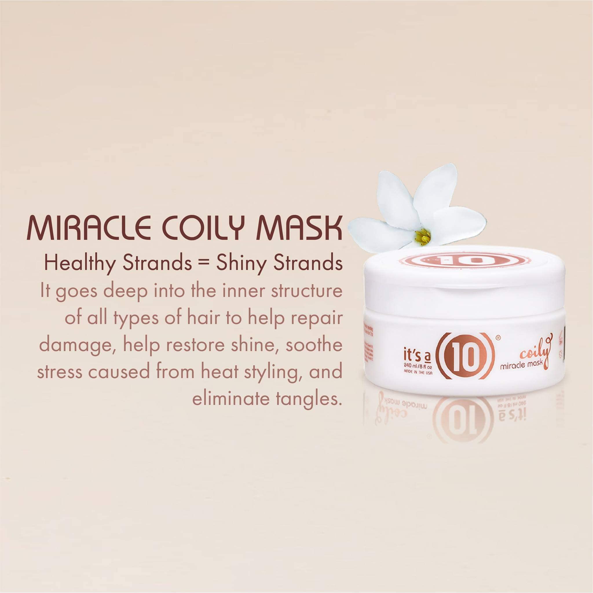 Foto 4 pulgar | Mascarilla Para El Cuidado Del Cabello It's A 10 Miracle Coily 240 Ml - Venta Internacional.