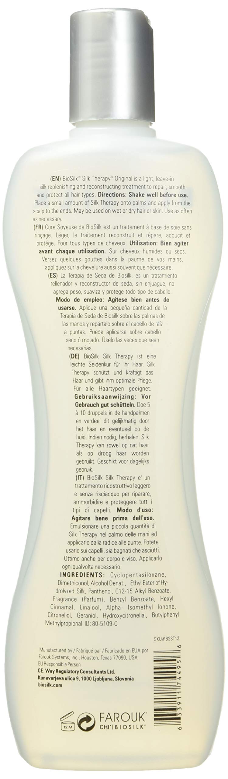 Foto 3 pulgar | Tratamiento Capilar Biosilk Silk Therapy Original Cure 355 Ml - Venta Internacional.