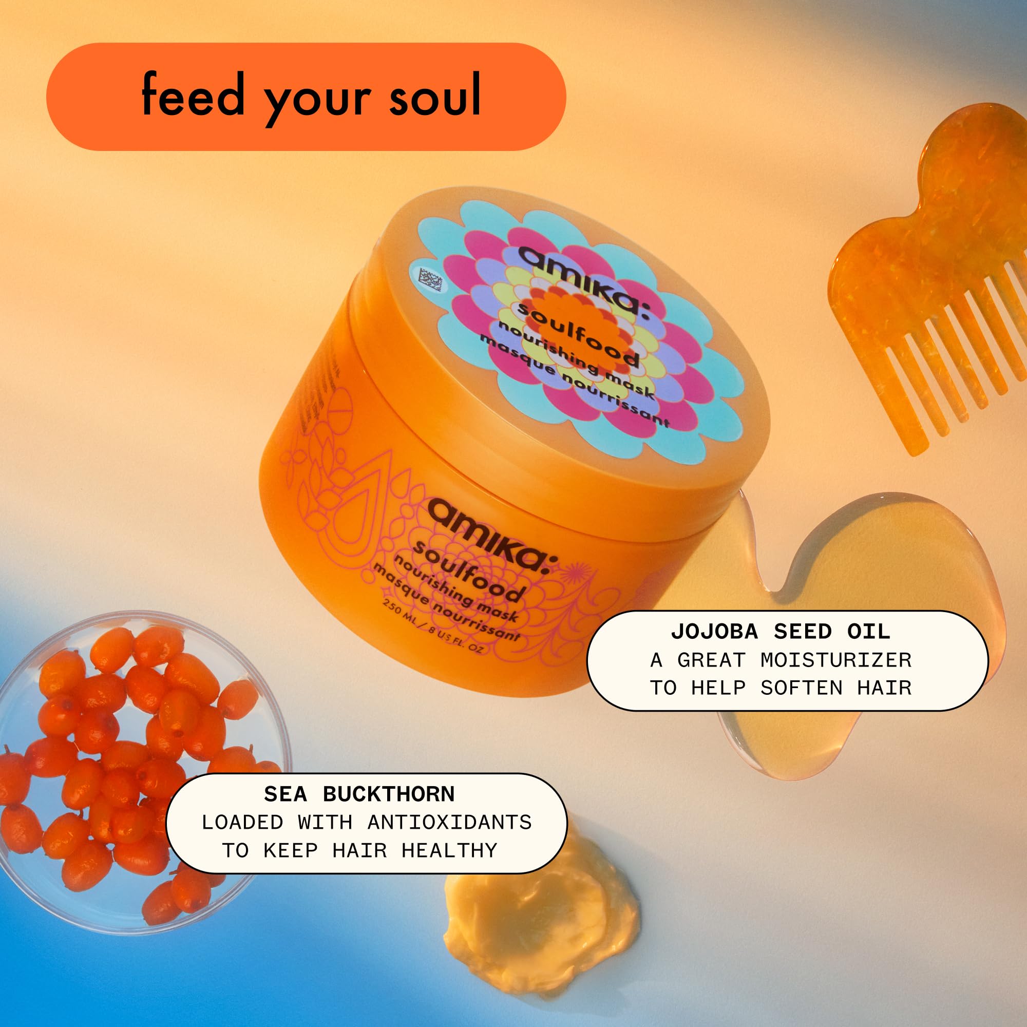 Foto 4 pulgar | Mascarilla Capilar Amika Soulfood Nutritiva 240 Ml Para Cabello Normal - Venta Internacional.