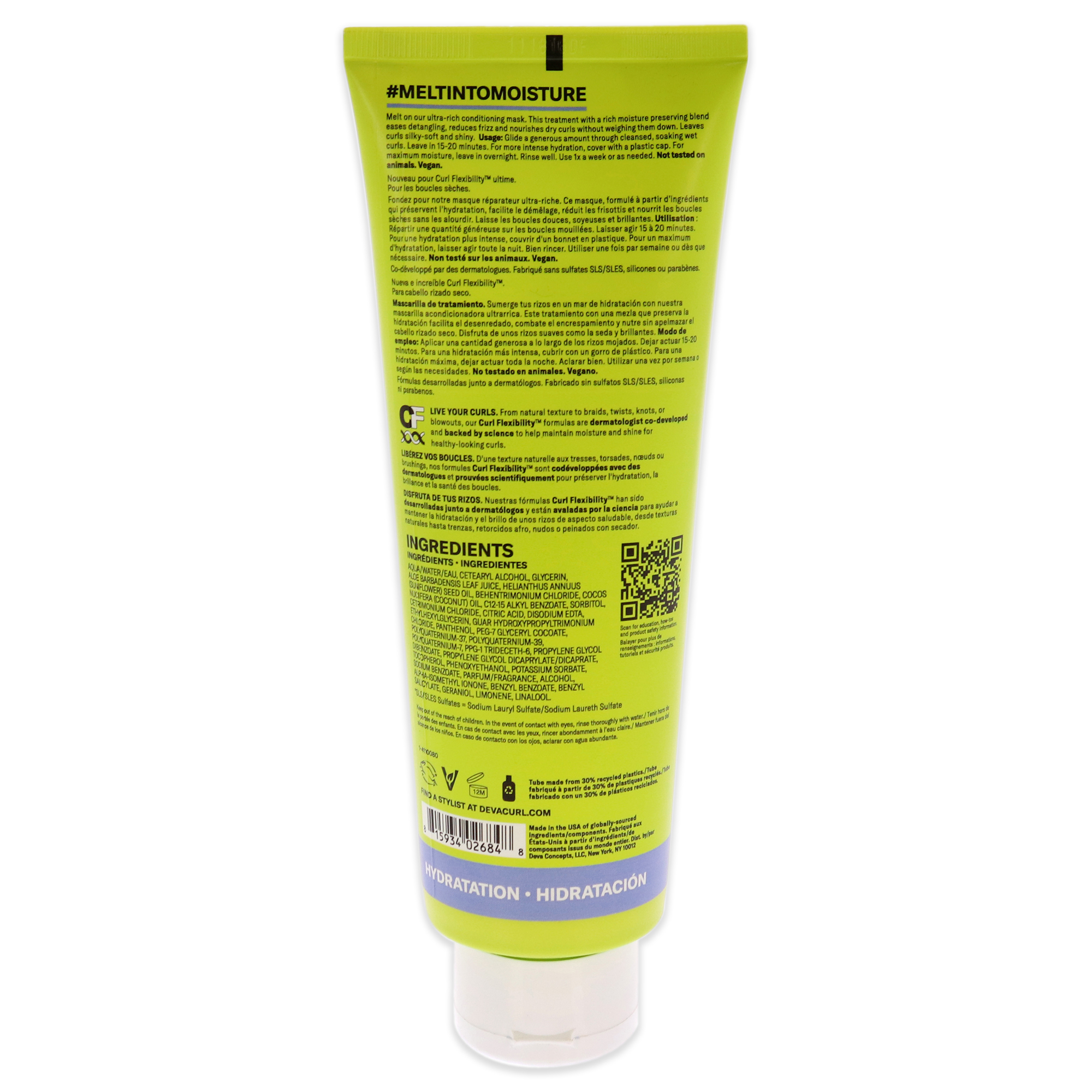 Foto 4 pulgar | Mascarilla De Tratamiento Hidratante Devacurl Para Unisex - Venta Internacional.