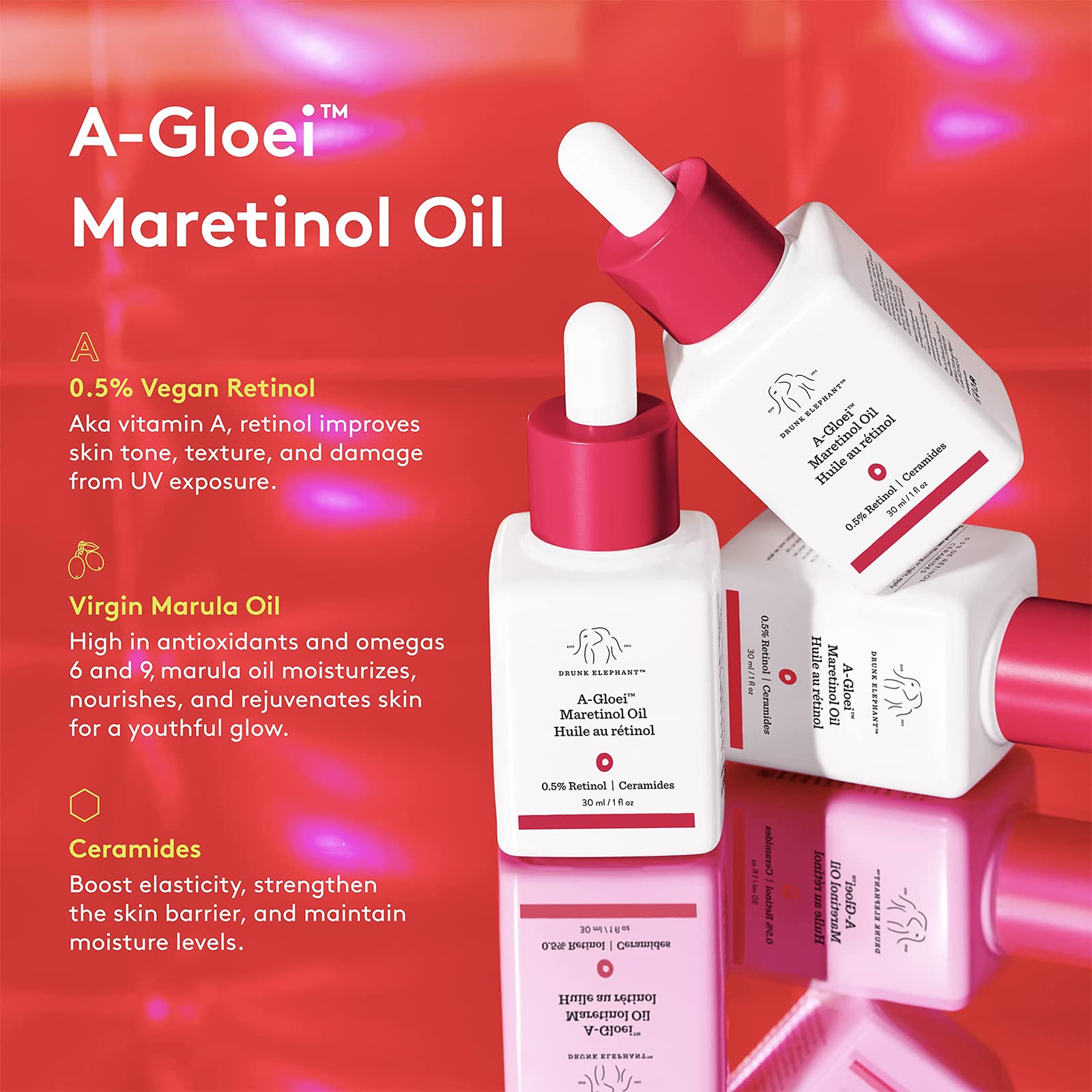 Foto 4 pulgar | Tratamiento Antiarrugas Drunk Elephant A-gloei Virgin Marula Oil - Venta Internacional.