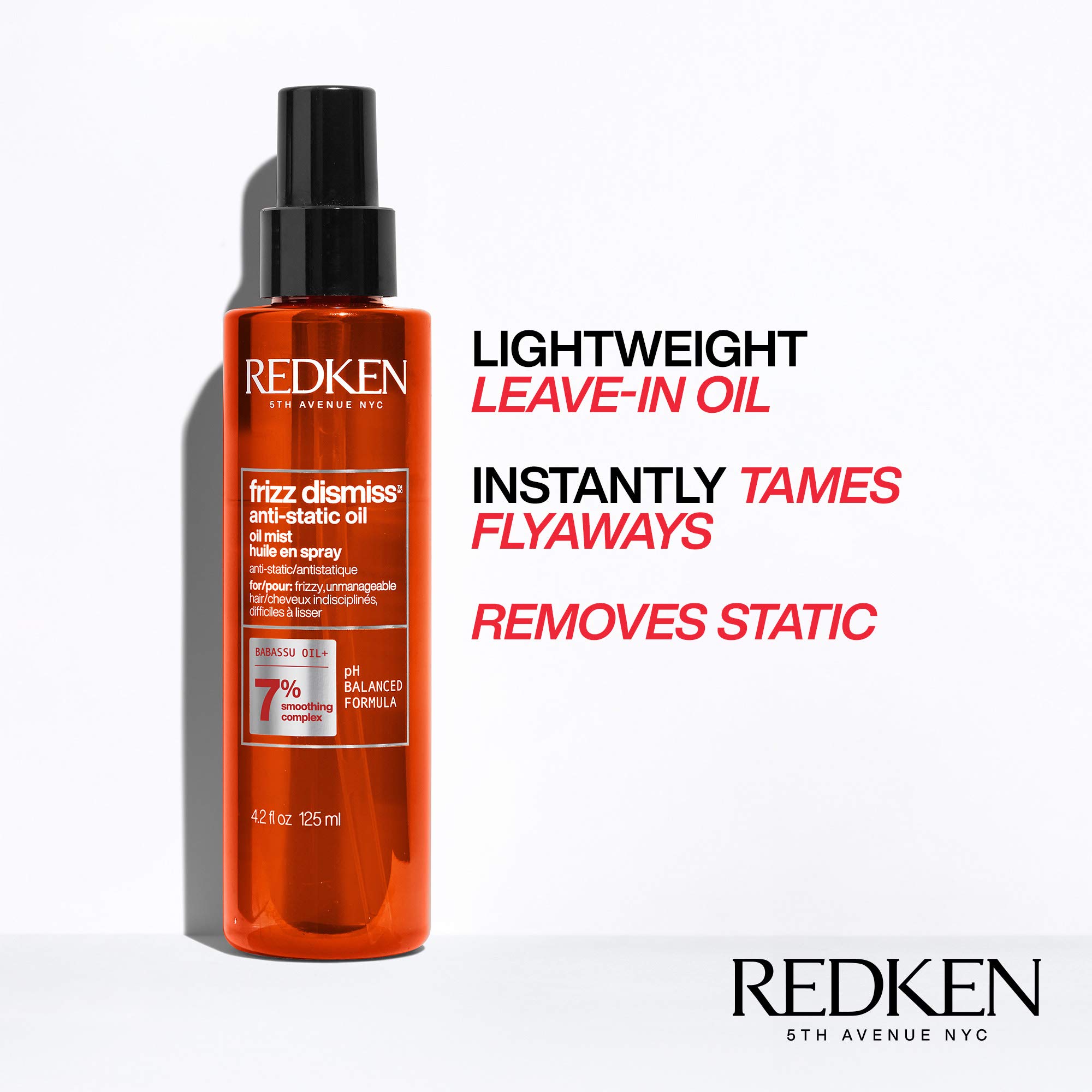 Foto 4 pulgar | Bruma De Aceite Redken Frizz Dismiss, Antiestática Con Aceite De Babasú, 125 Ml - Venta Internacional.
