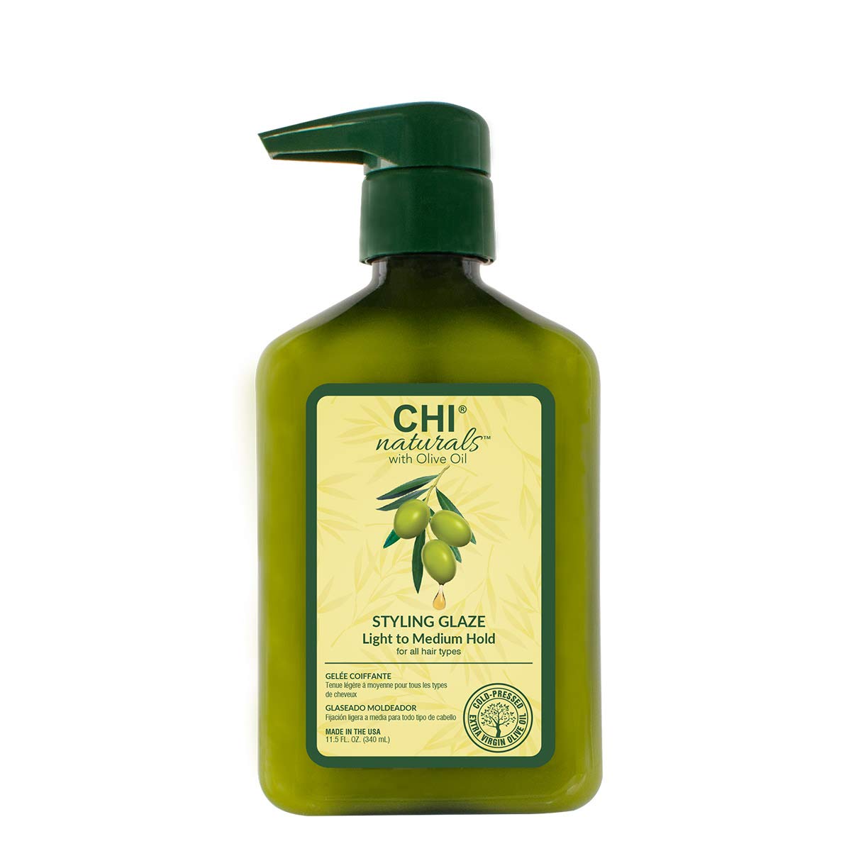 Glaseado Para Peinar Chi Naturals Con Aceite De Oliva 340 Ml - Venta Internacional.