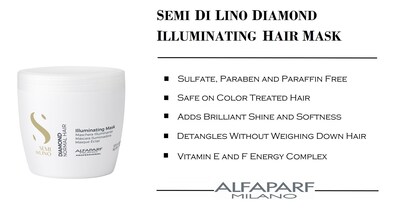 Foto 2 | Mascarilla Capilar Alfaparf Milano Semi Di Lino Diamond 500 Ml Para Cabello Normal - Venta Internacional.