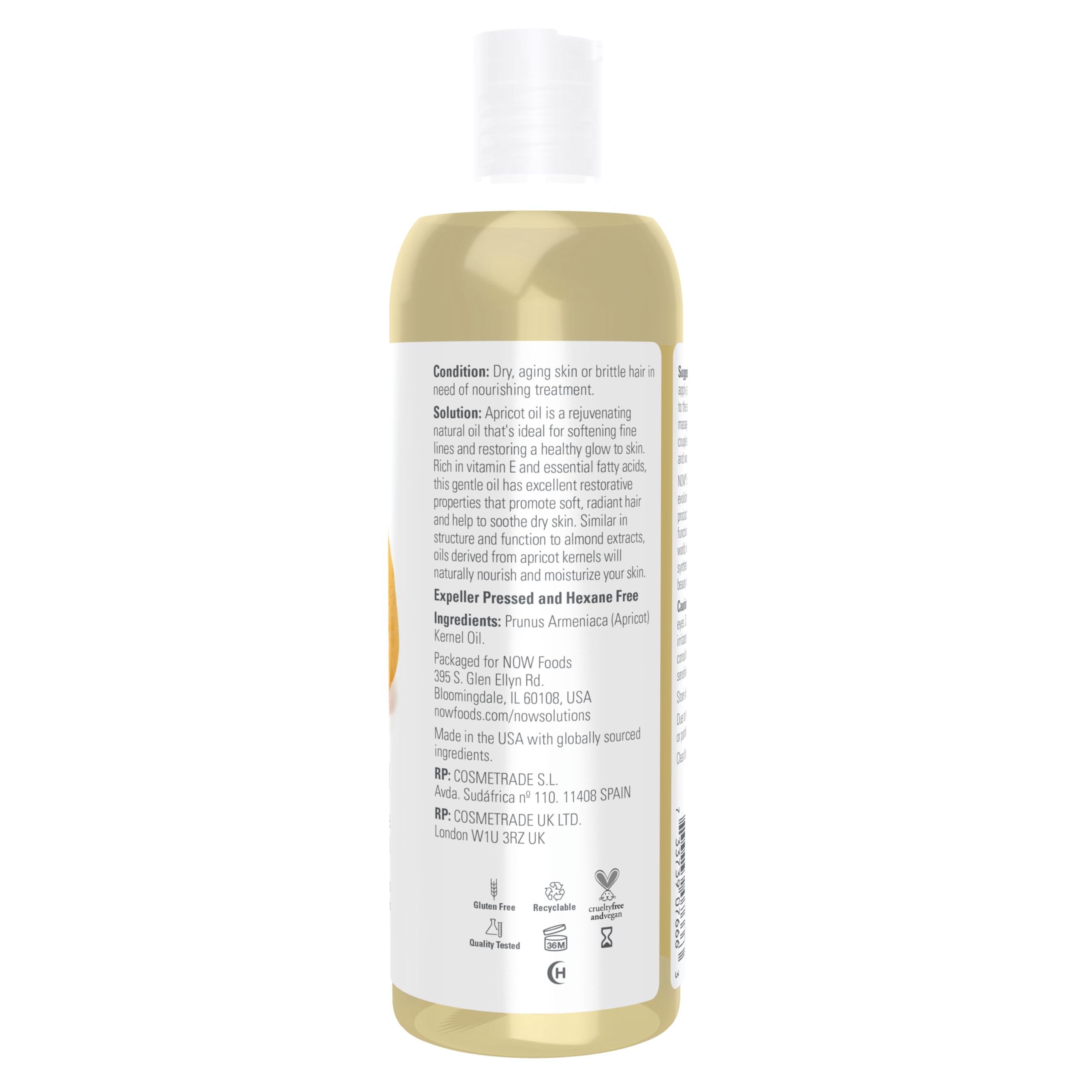 Foto 3 pulgar | Crema Hidratante Para Cabello Now Solutions Con Aceite De Semilla De Albaricoque, 480 Ml - Venta Internacional.