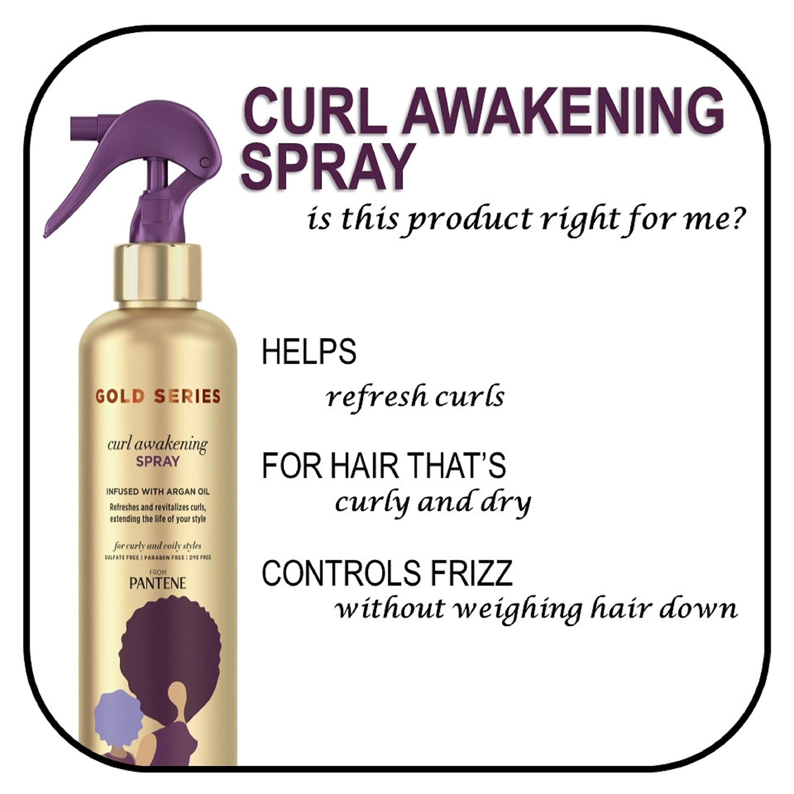 Foto 4 pulgar | Spray Pantene Gold Series Curl Awakening De 250 Ml Con Aceite De Argán - Venta Internacional.