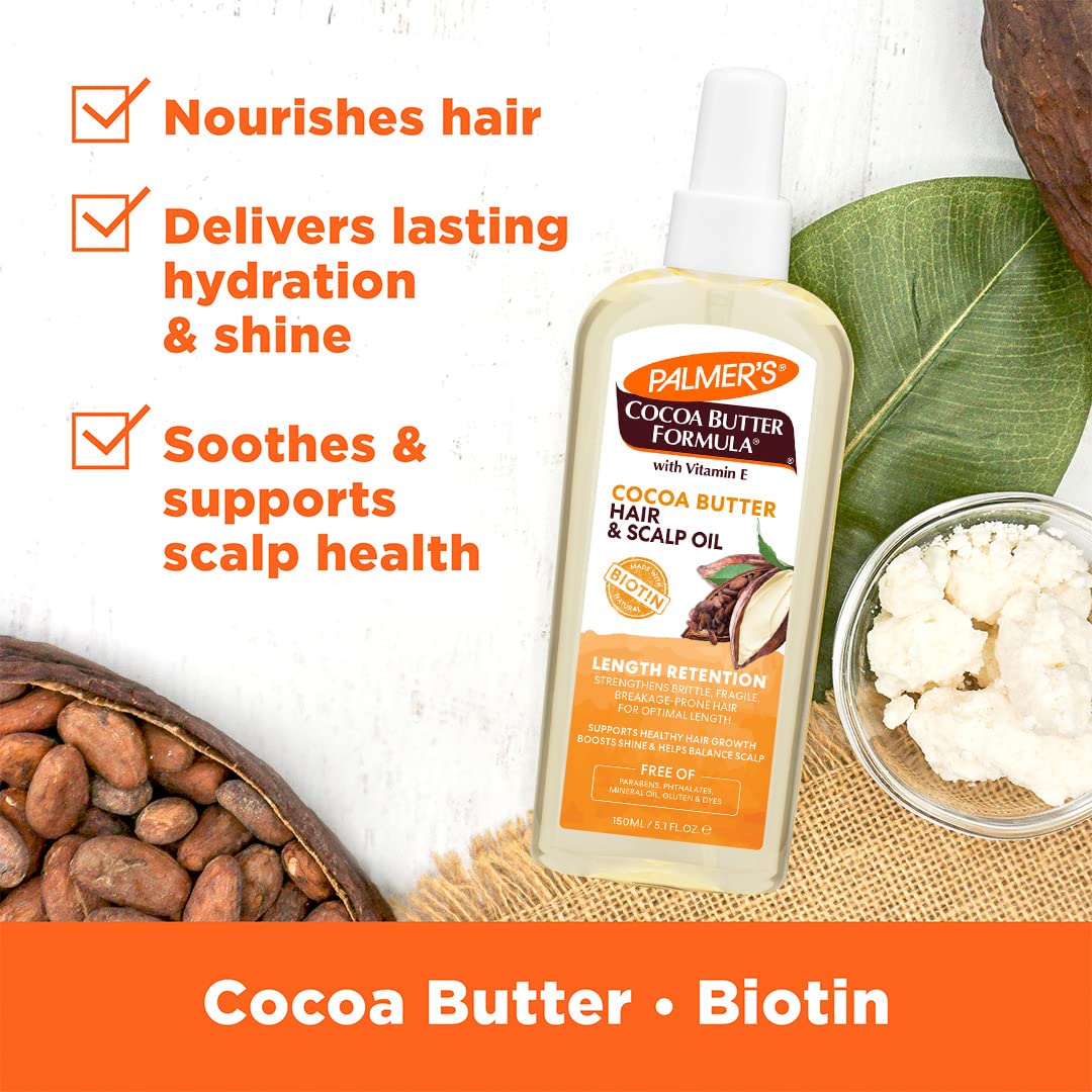 Foto 4 pulgar | Aceite Para Cabello Y Cuero Cabelludo, Manteca De Cacao Y Biotina Palmer's, 150 Ml - Venta Internacional.