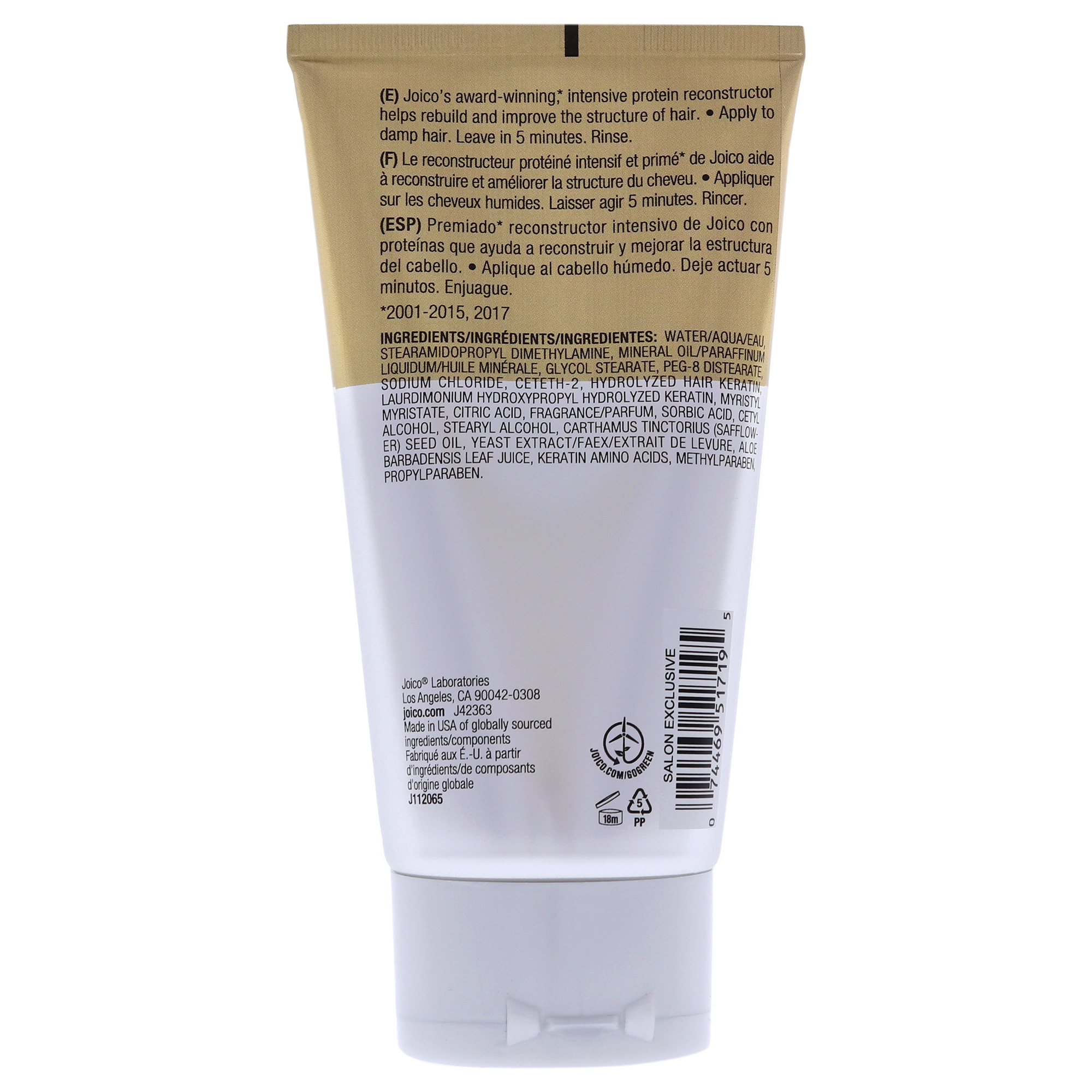 Foto 4 pulgar | Tratamiento Joico K-pak Reconstructor Para Uni - Venta Internacional.
