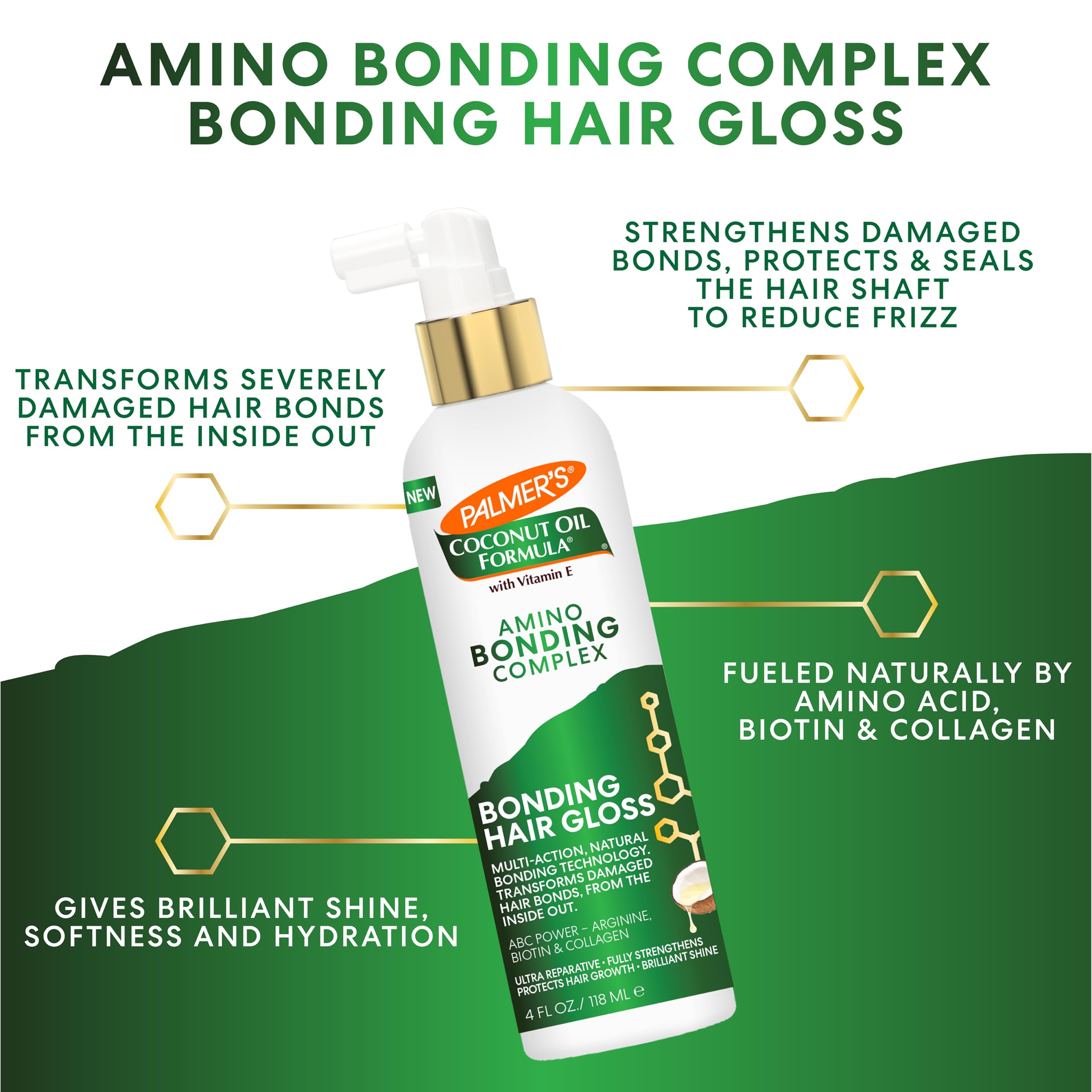 Foto 3 pulgar | Hair Gloss Palmer's Amino Bonding Complex 120 Ml Con Aceite De Coco - Venta Internacional.