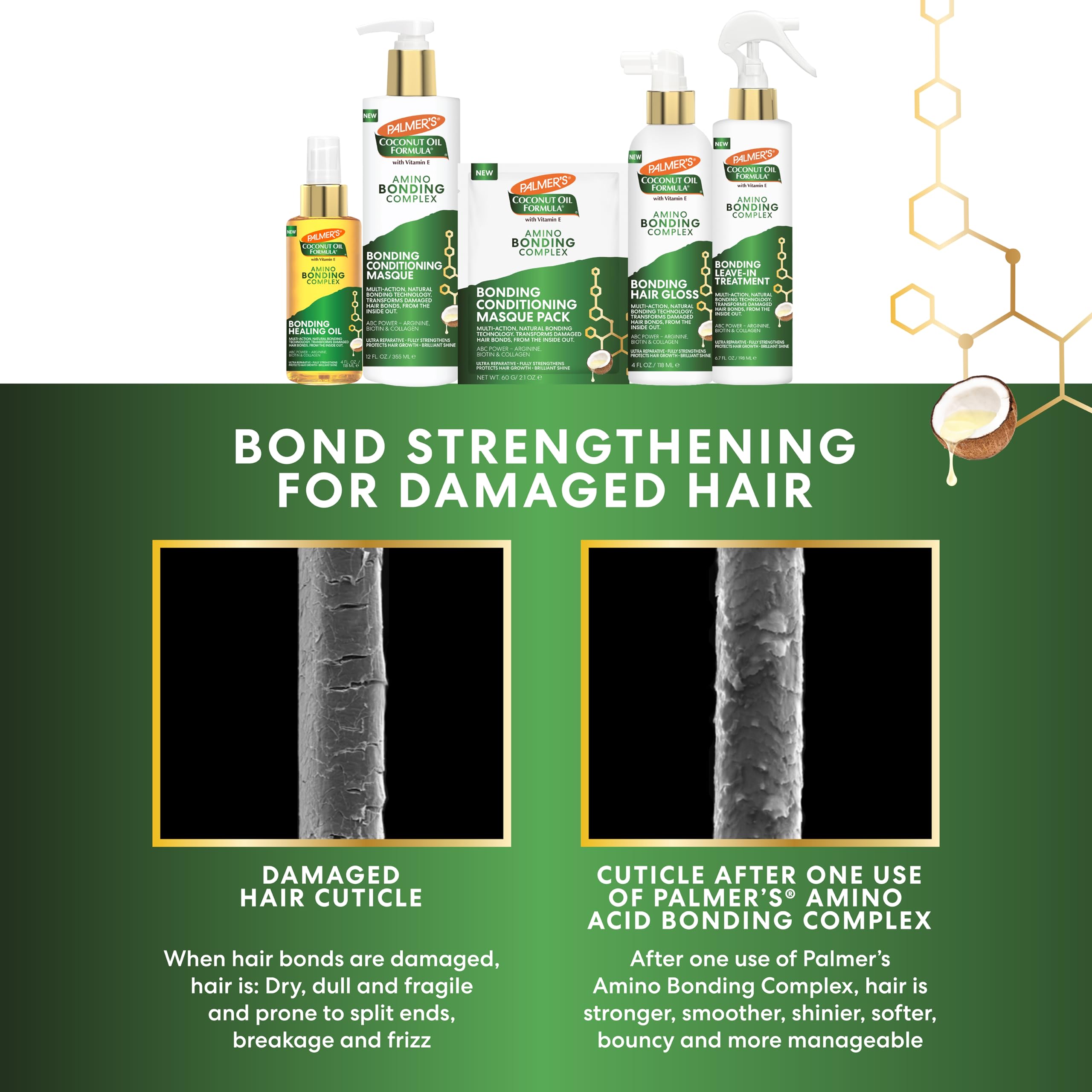 Foto 8 pulgar | Hair Gloss Palmer's Amino Bonding Complex 120 Ml Con Aceite De Coco - Venta Internacional.