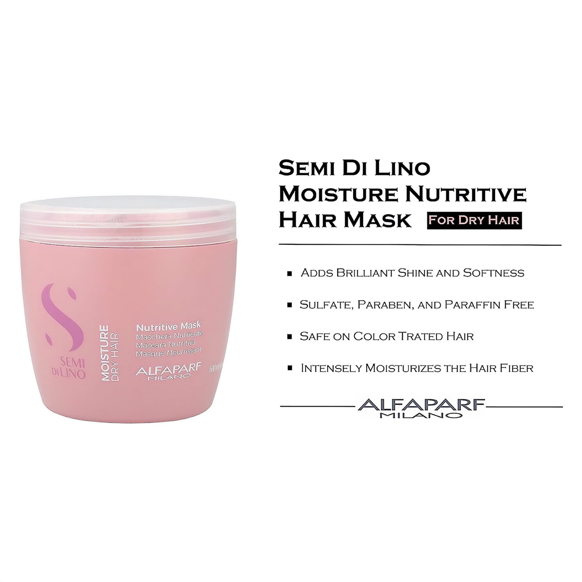 Foto 5 pulgar | Mascarilla Capilar Alfaparf Milano Semi Di Lino Moisture Nutritive 500 Ml - Venta Internacional.