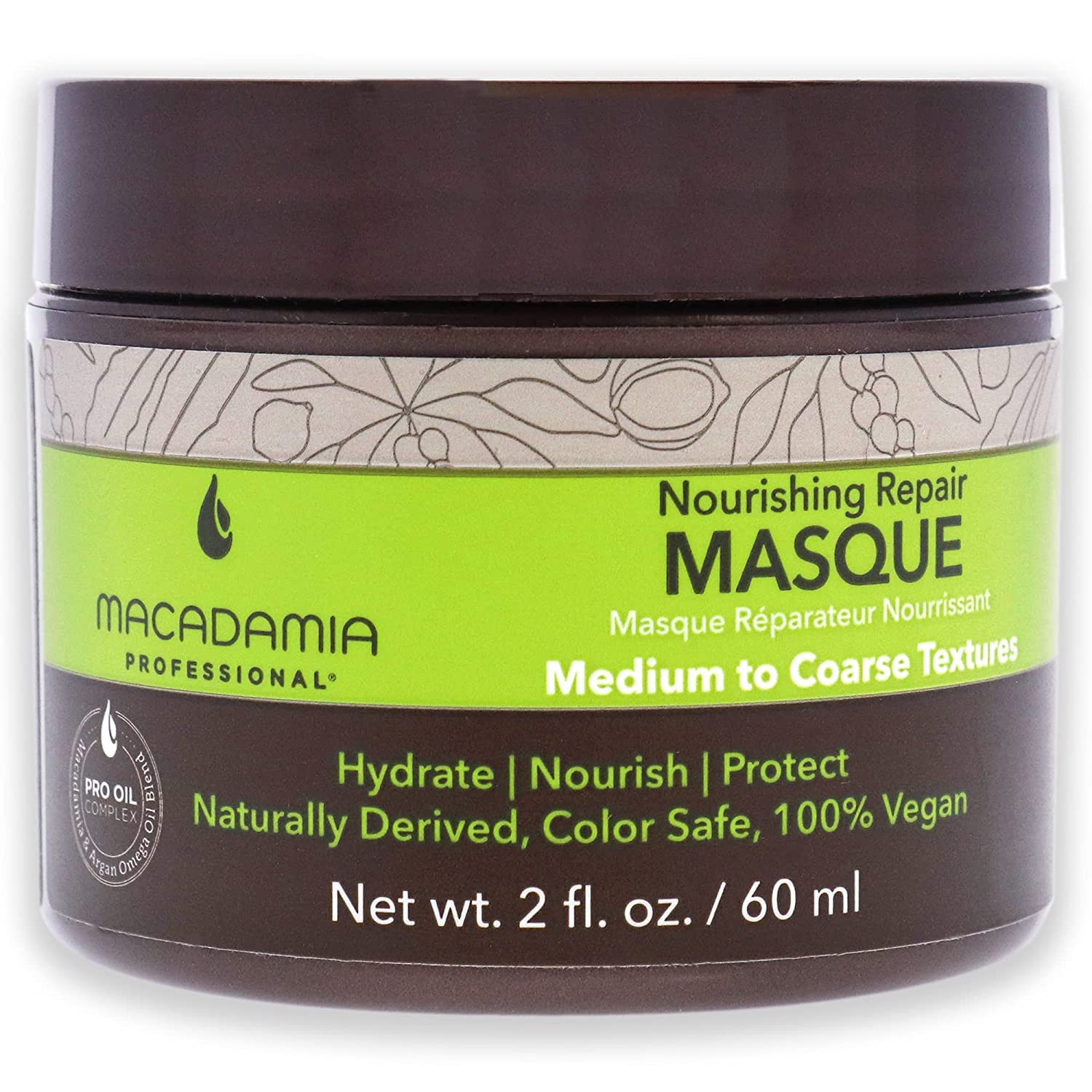 Mascarilla Reparadora Nutritiva Profesional De Macadamia Para El Cuidado Del Cabello, 60 Ml - Venta Internacional.