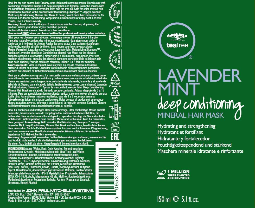 Foto 8 pulgar | Mascarilla Capilar Tea Tree Lavender Mint Deep Cond. 150 Ml, Gruesa Y Seca - Venta Internacional.