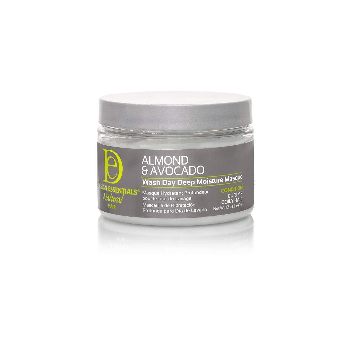 Mascarilla Capilar Design Essentials Natural Almendra & Aguacate 350ml - Venta Internacional.