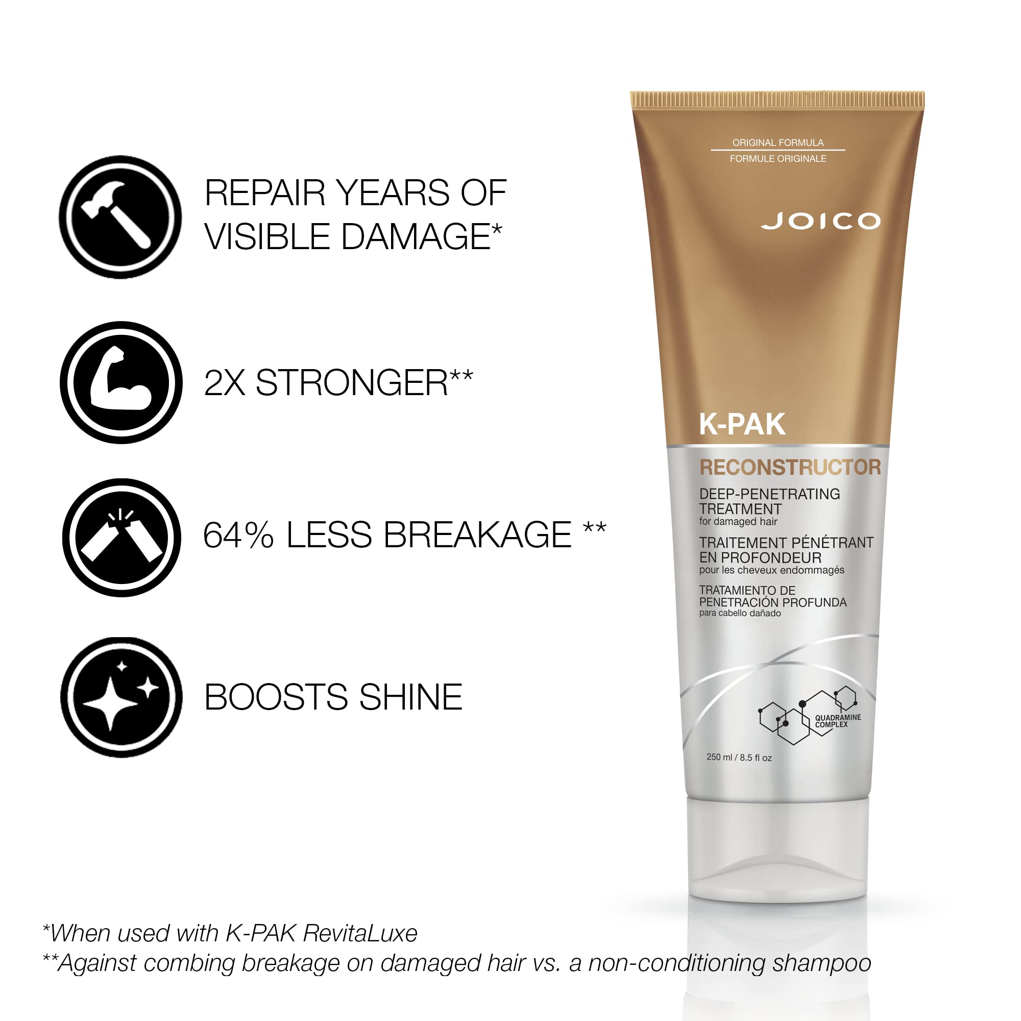 Foto 3 pulgar | Tratamiento Reconstructor Joico K-pak Para Cabello Dañado 250 Ml - Venta Internacional.