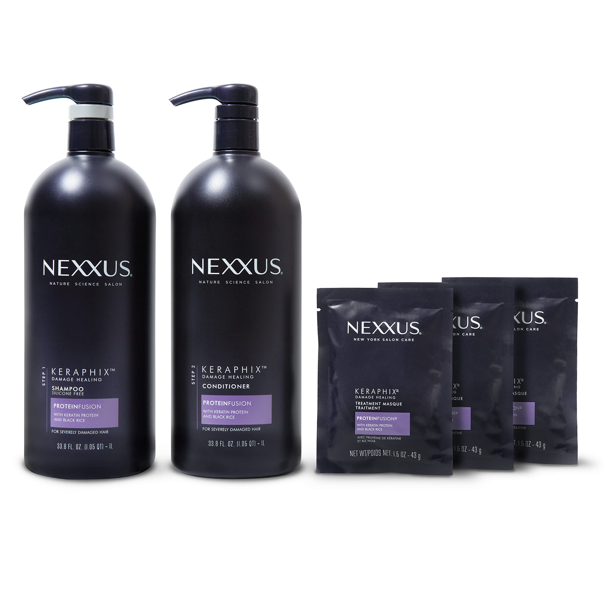 Foto 2 pulgar | Set De Champú Y Acondicionador Nexxus Keraphix Damaged Hair - Venta Internacional.