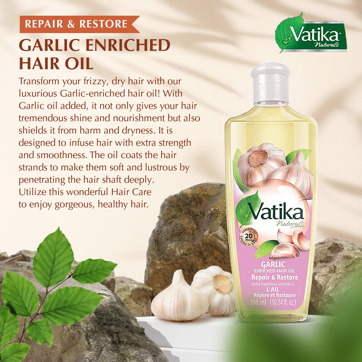 Foto 2 | Aceite Capilar Dabur Vatika Naturals Enriquecido Con Ajo 200 Ml - Venta Internacional.