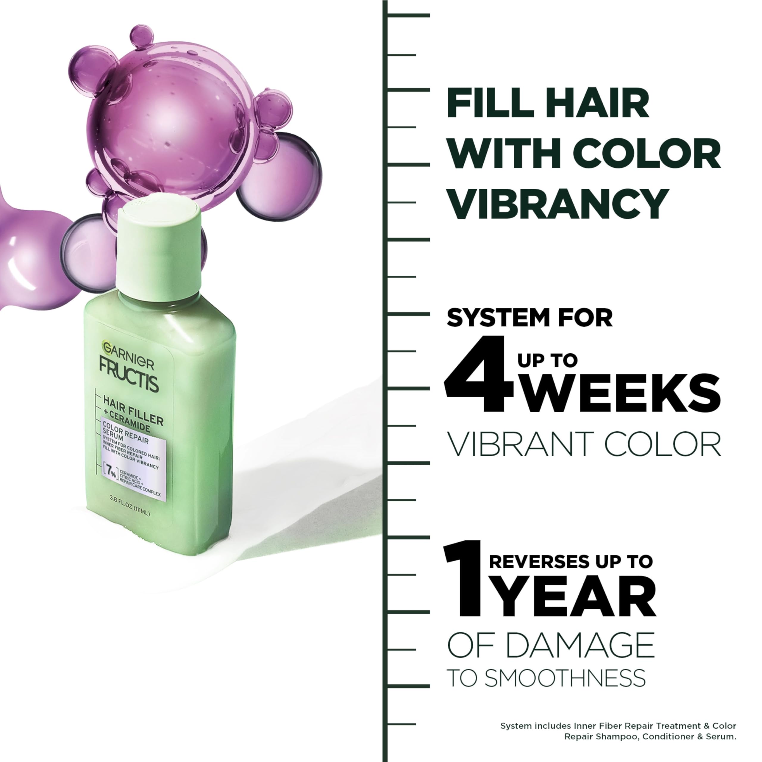 Foto 4 pulgar | Sérum Capilar Garnier Fructis Hair Filler Color Repair 112 Ml - Venta Internacional.