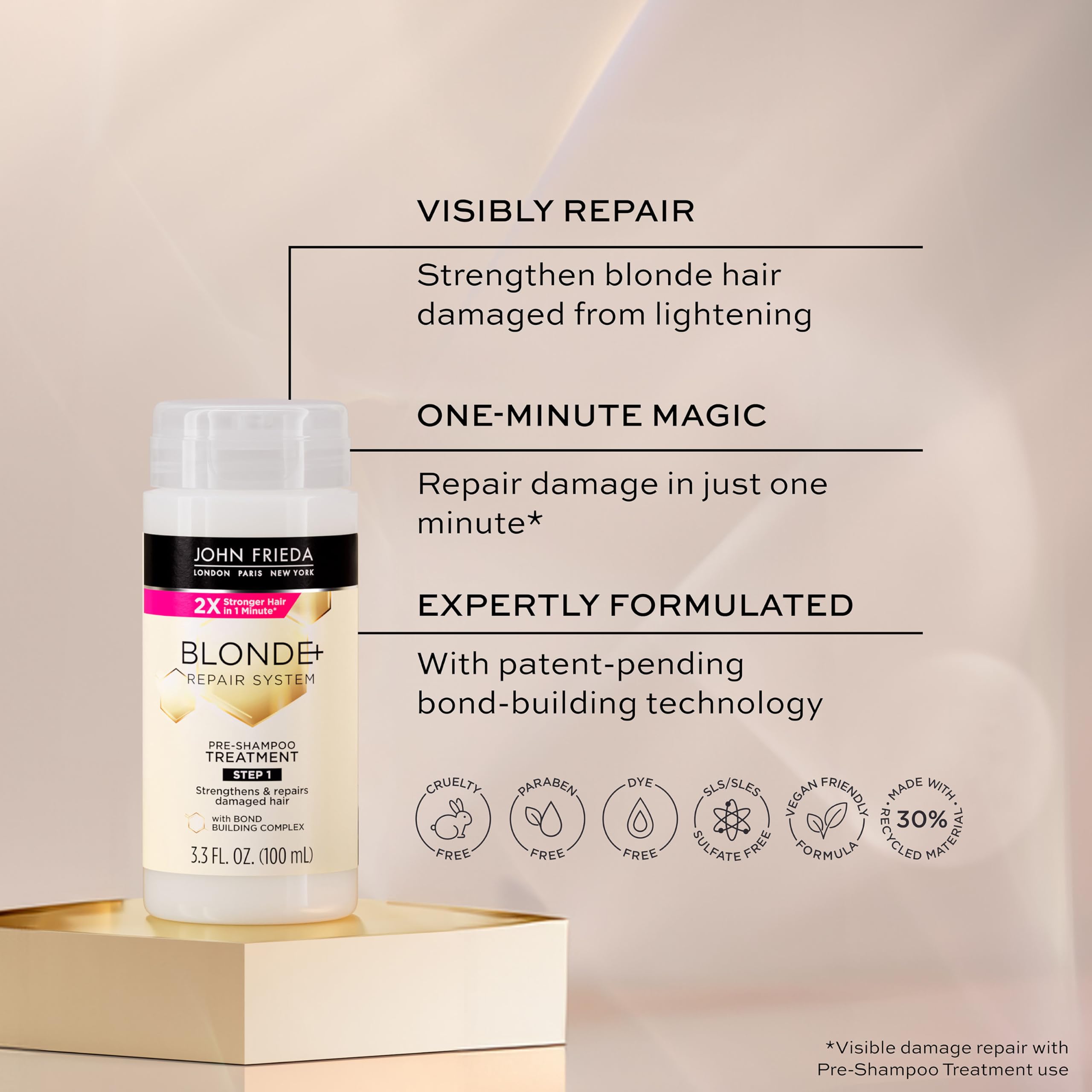 Foto 4 pulgar | Tratamiento Previo Al Champú John Frieda Blonde+ Hair Repair 100 Ml - Venta Internacional.