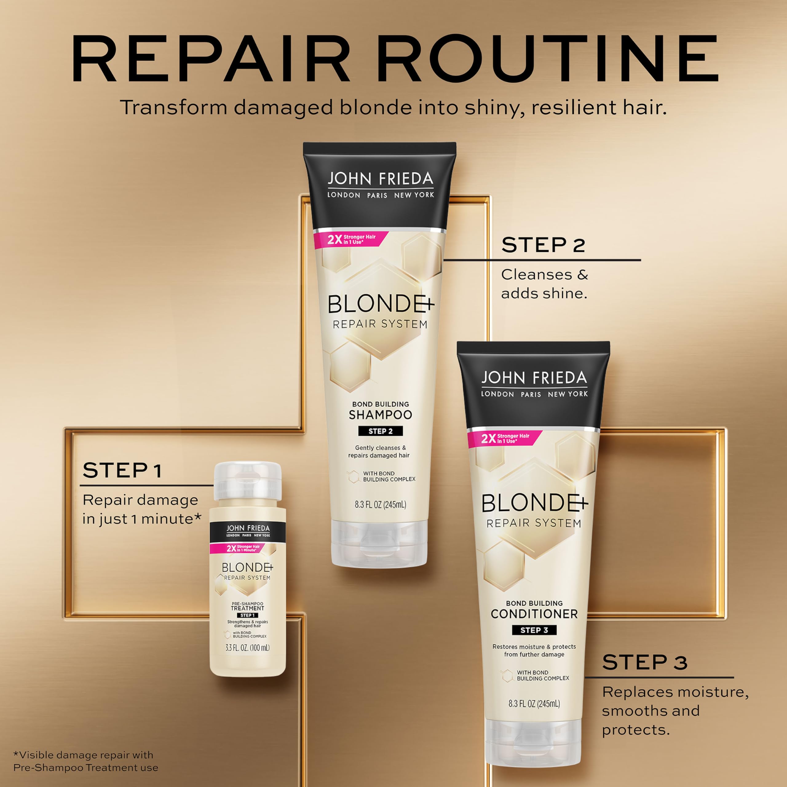 Foto 6 pulgar | Tratamiento Previo Al Champú John Frieda Blonde+ Hair Repair 100 Ml - Venta Internacional.