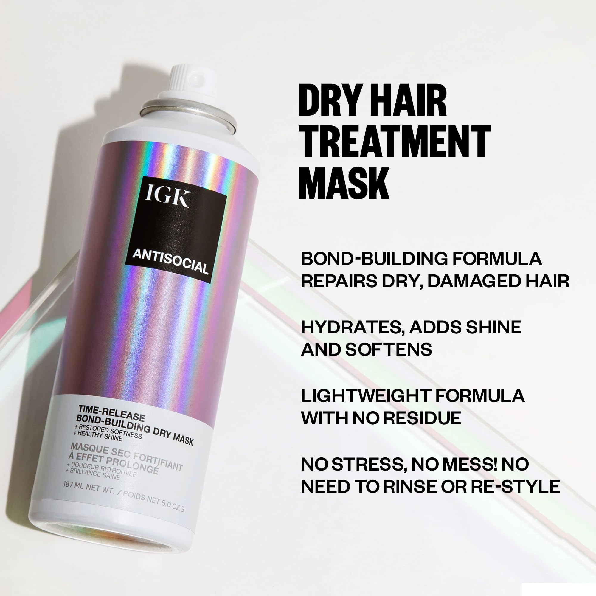 Foto 2 | Mascarilla Capilar Igk Antisocial Overnight Bond-building Travel Size - Venta Internacional.
