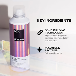 Foto 3 | Mascarilla Capilar Igk Antisocial Overnight Bond-building Travel Size - Venta Internacional.