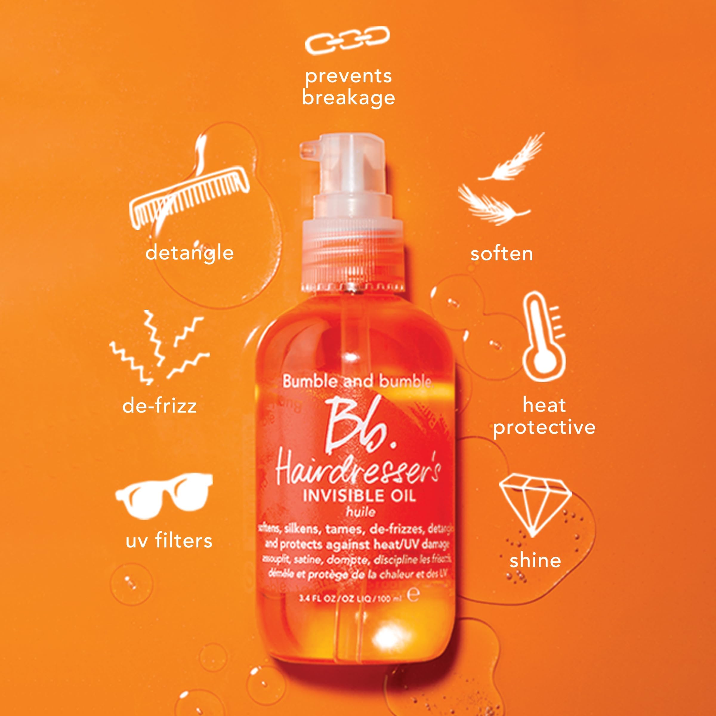 Foto 6 pulgar | Aceite Para El Cabello Bumble And Bumble Hairser's Invisible Oil 100 Ml - Venta Internacional.