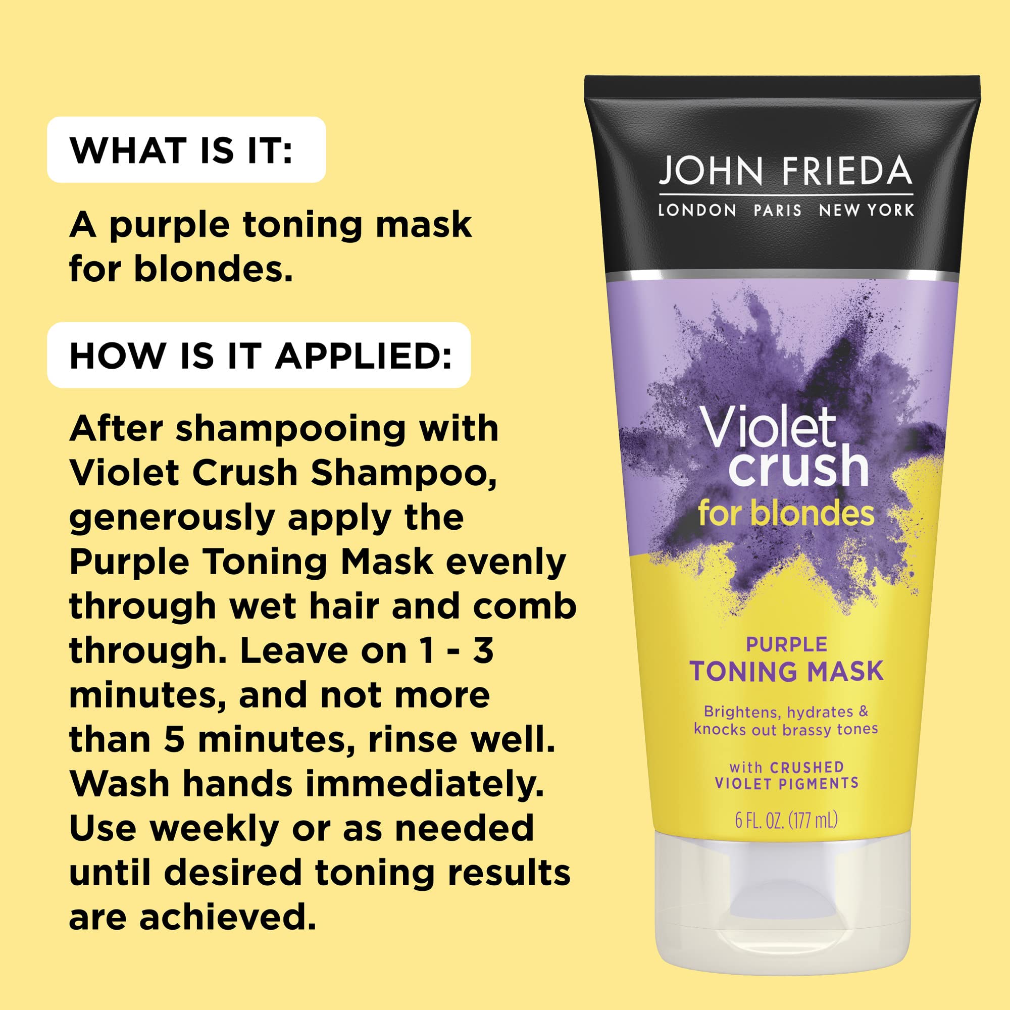 Foto 4 | Champú Y Mascarilla Tónica John Frieda Violet Crush Blonde Hair - Venta Internacional.