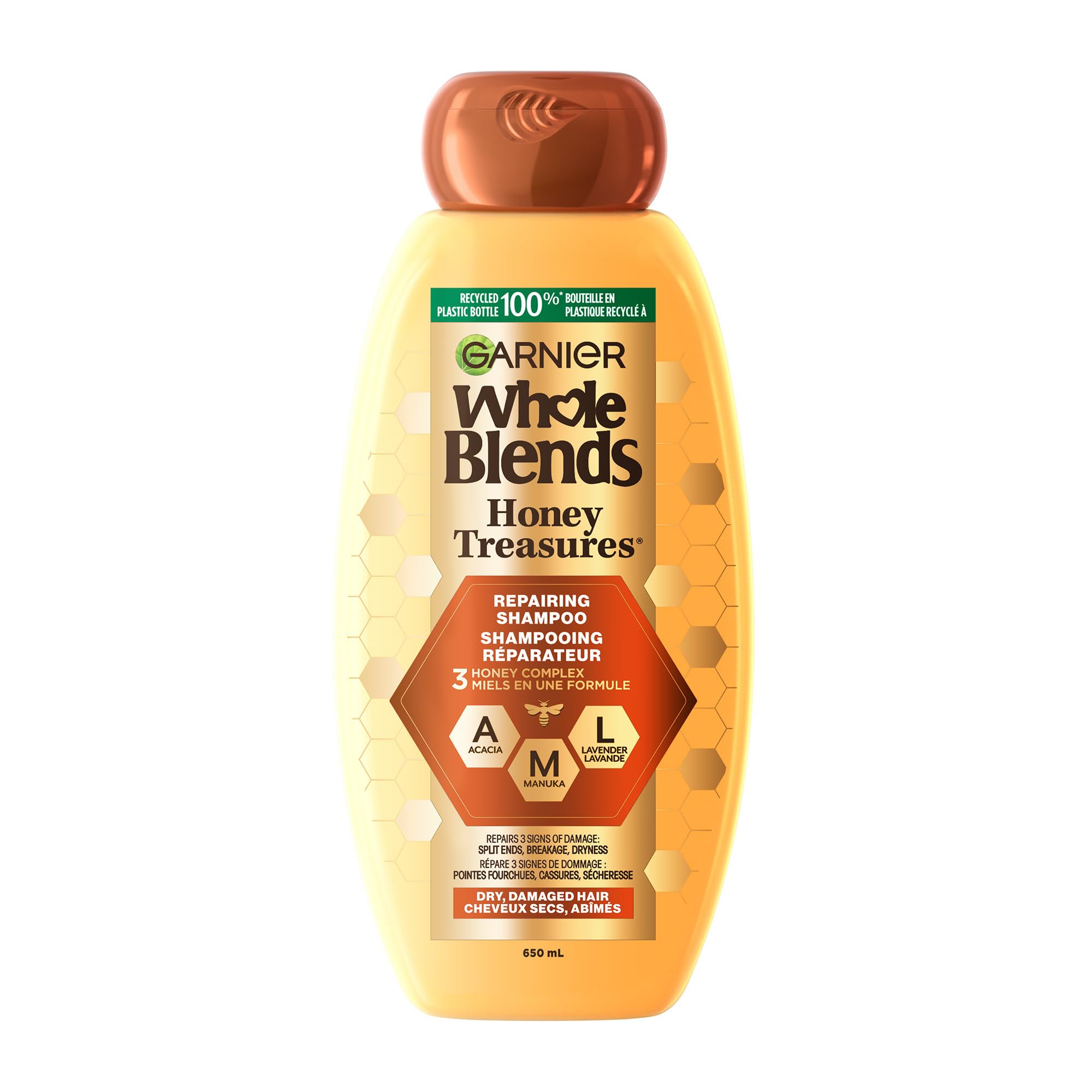 Foto 2 pulgar | Champú Garnier Whole Blends Repair Honey Treasures 650 Ml - Venta Internacional.