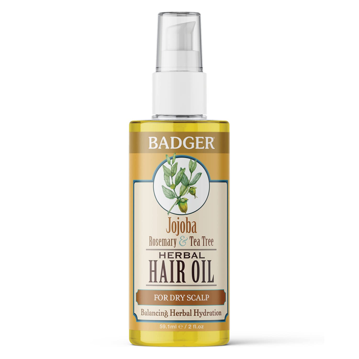 Aceite Capilar Badger Jojoba Con Árbol De Té Orgánico Y Romero, 60 Ml - Venta Internacional.