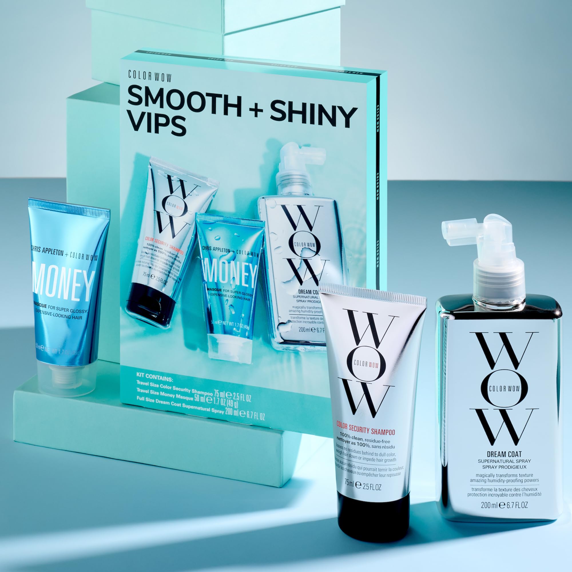 Foto 2 | Kit de Cuidado del Cabello Color Wow Smooth + Shiny Vips con Dream Coat - Venta Internacional