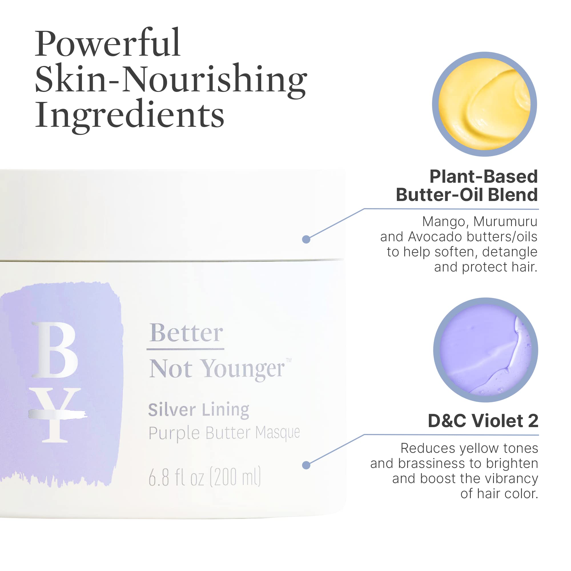 Foto 4 pulgar | Mascarilla Para El Cabello Better Not Younger Silver Lining, Color Morado, 200 Ml - Venta Internacional.