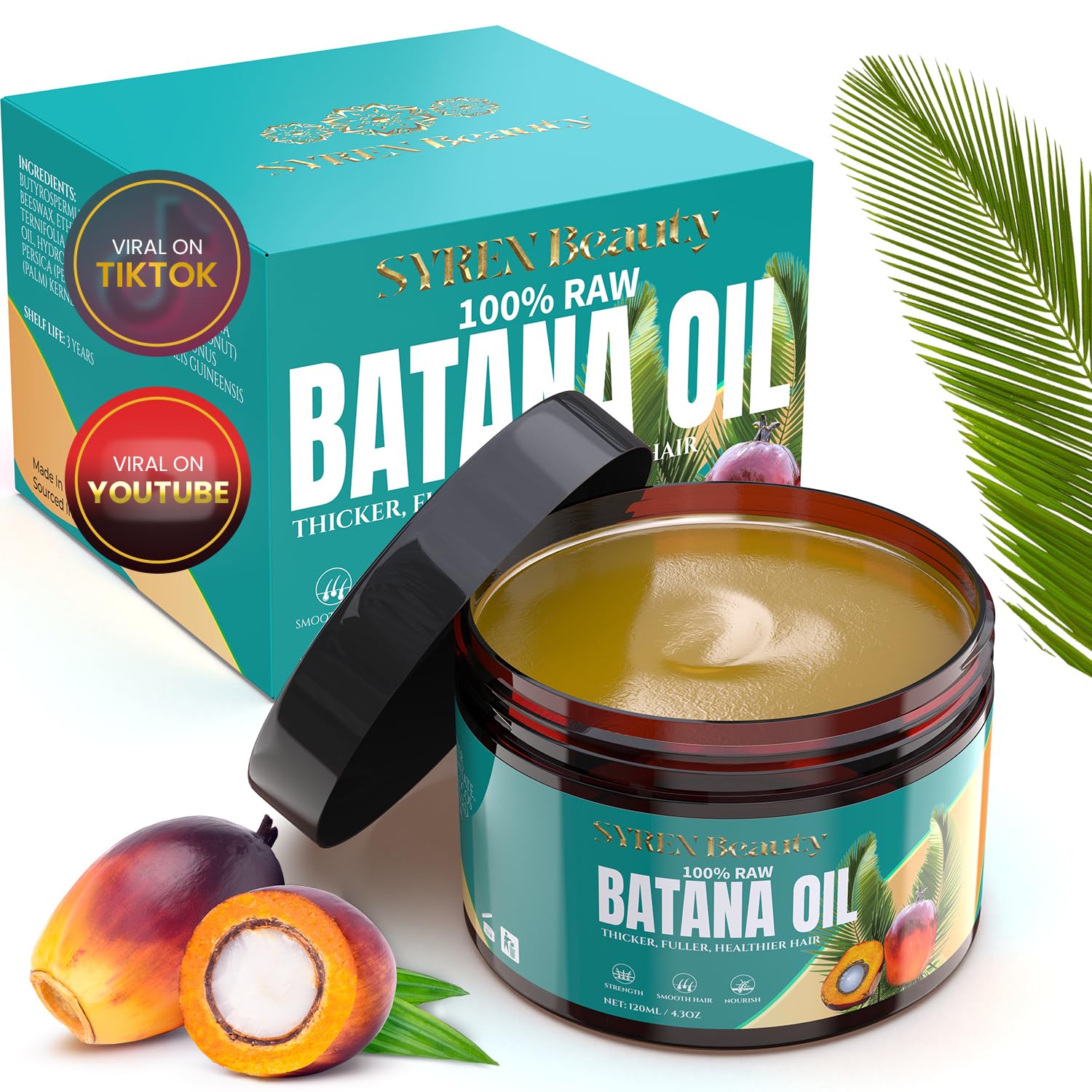 Aceite Capilar Syren Vitamino Batana 120 Ml 100% Orgánico De Hondu - Venta Internacional.