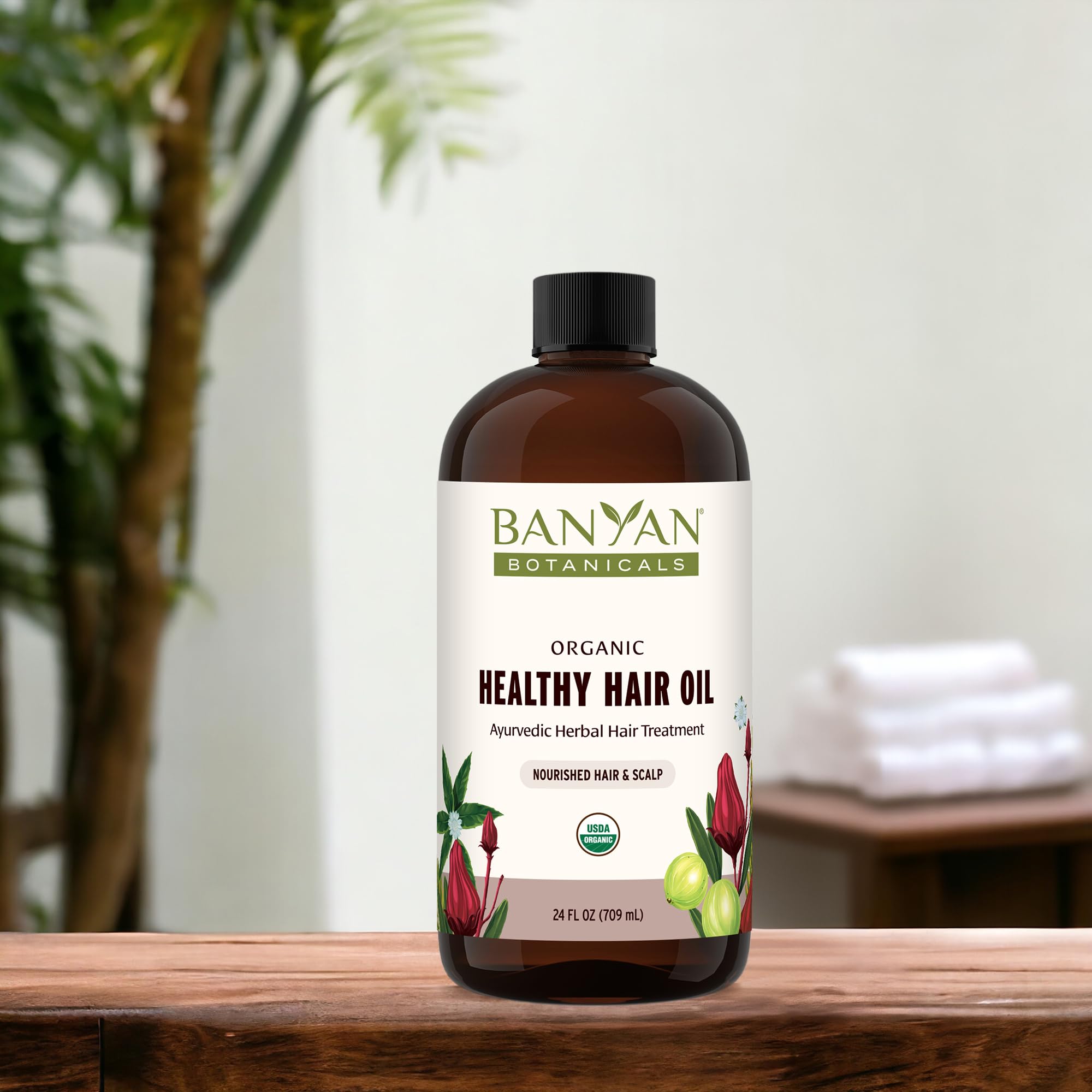 Foto 5 | El Aceite Capilar A Base De Hierbas Banyan Botanicals Nutre El Crecimiento Del Cabello De 710 Ml - Venta Internacional.